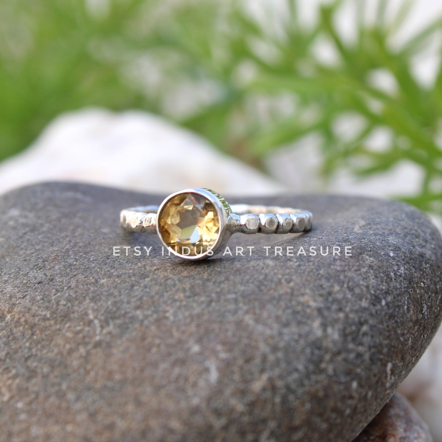 Citrine Stacking Ring Set