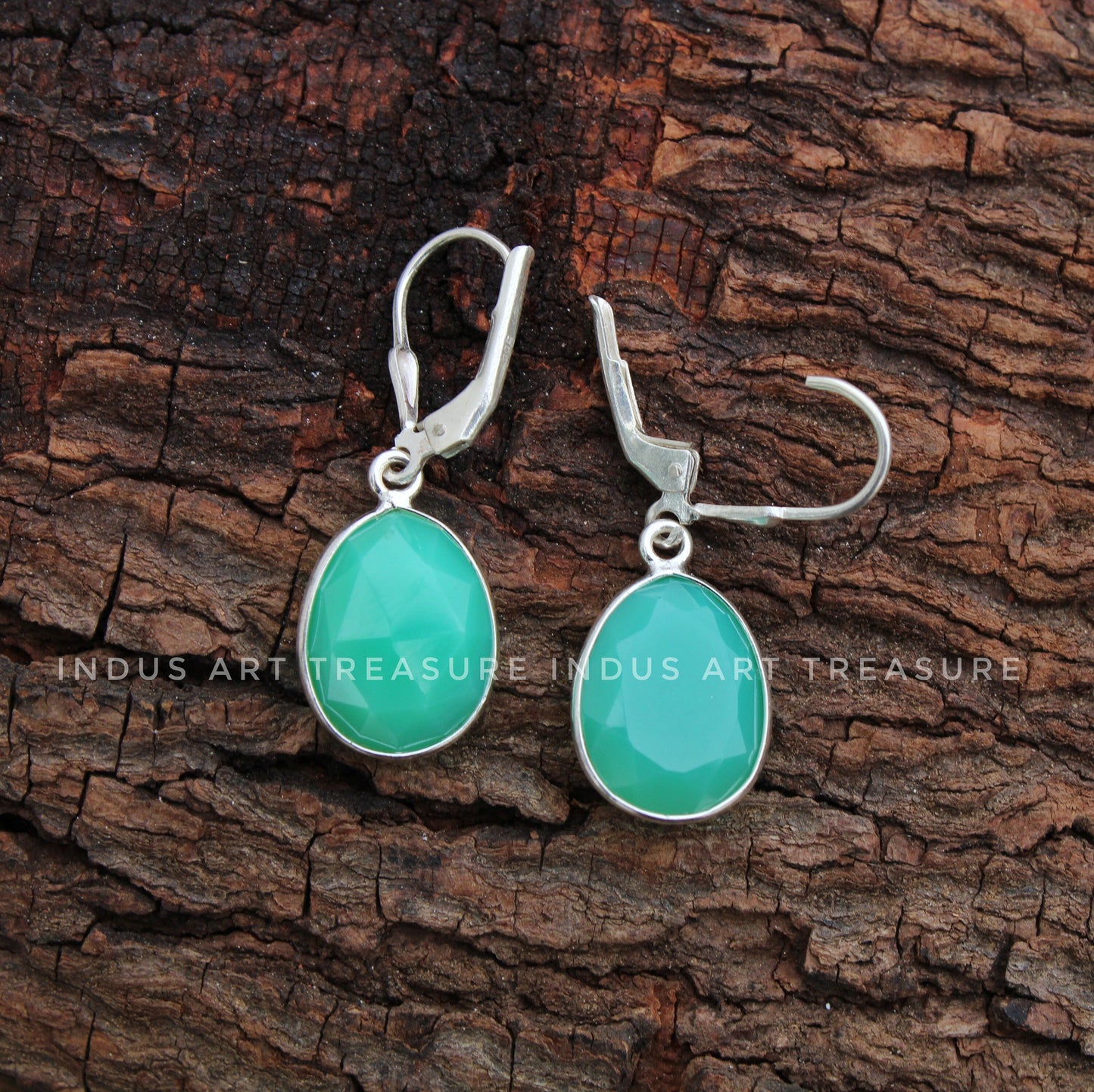 Green Jade Drop Earrings