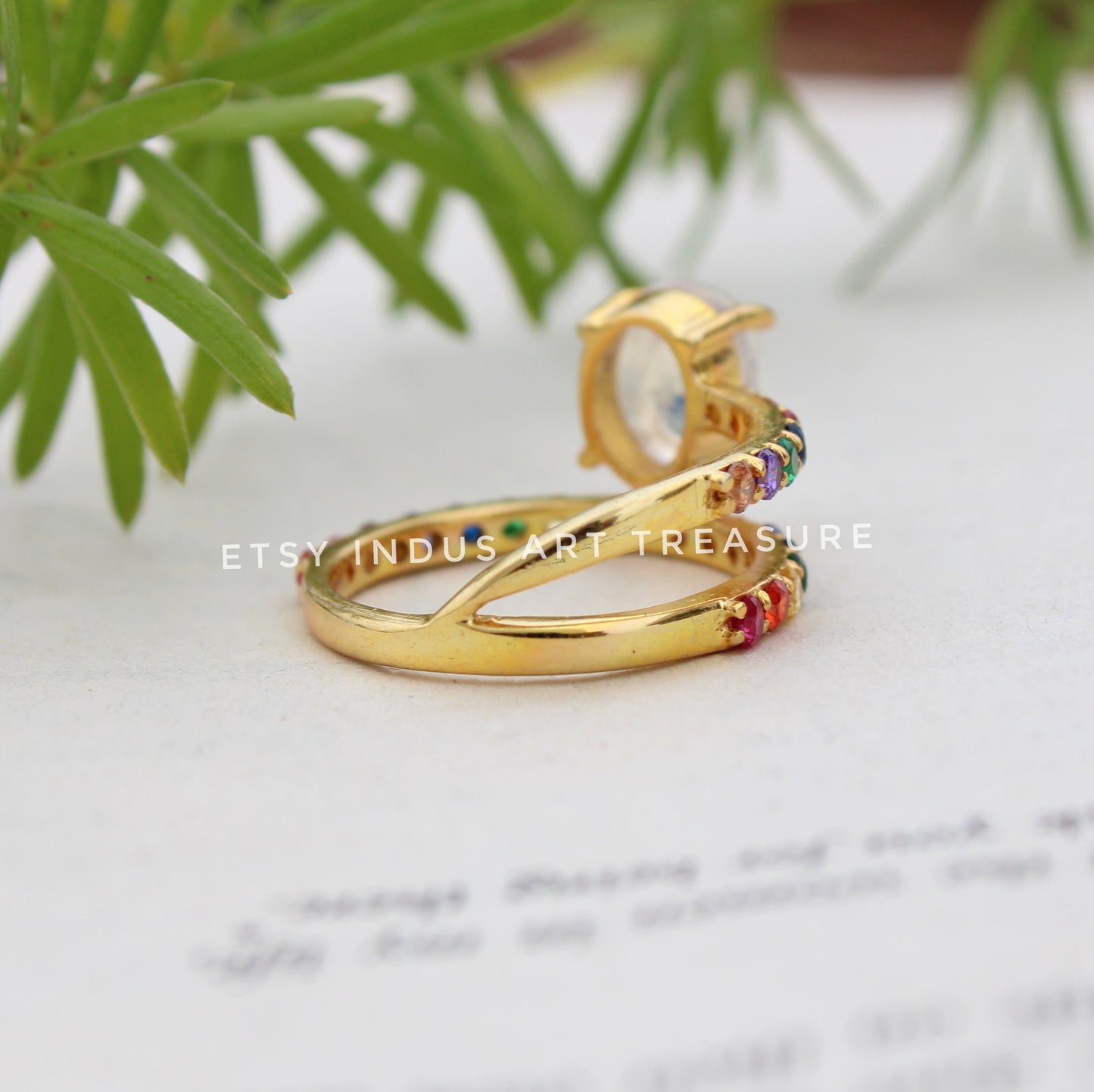 Multi Gemstone Opal Cocktail Ring