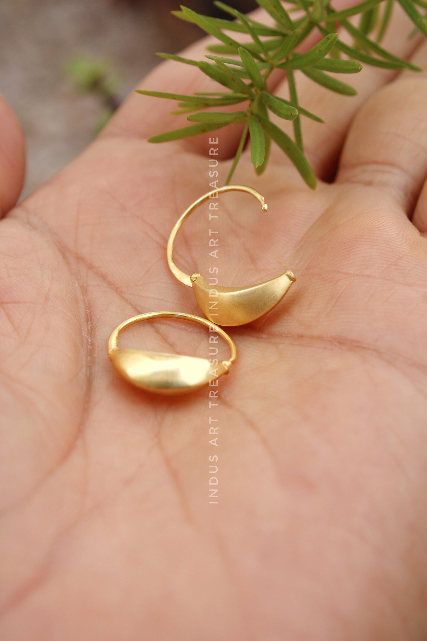 18k Gold Plated Chunky Gold Hoop Earrings