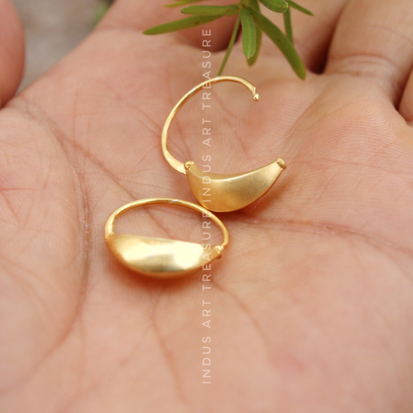 18k Gold Plated Chunky Gold Hoop Earrings