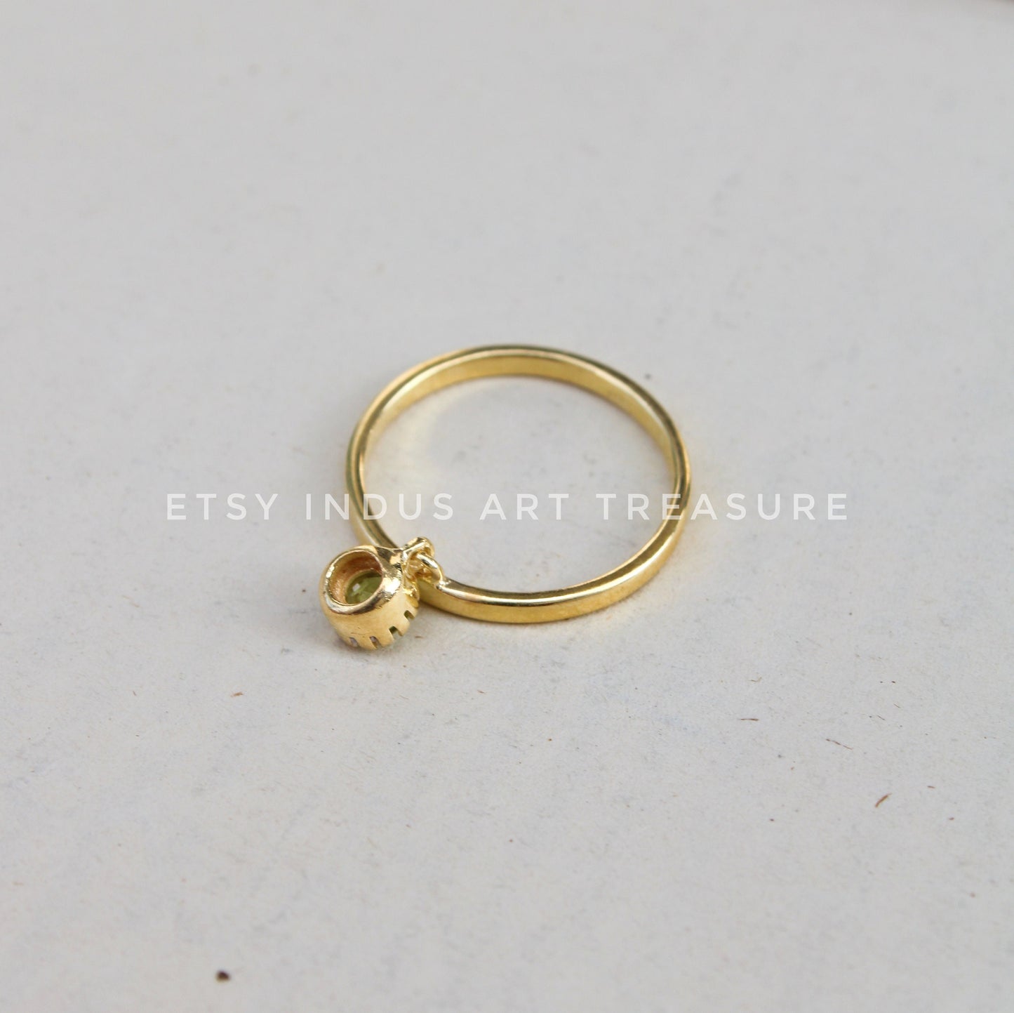 Peridot Dainty 18k Gold Ring