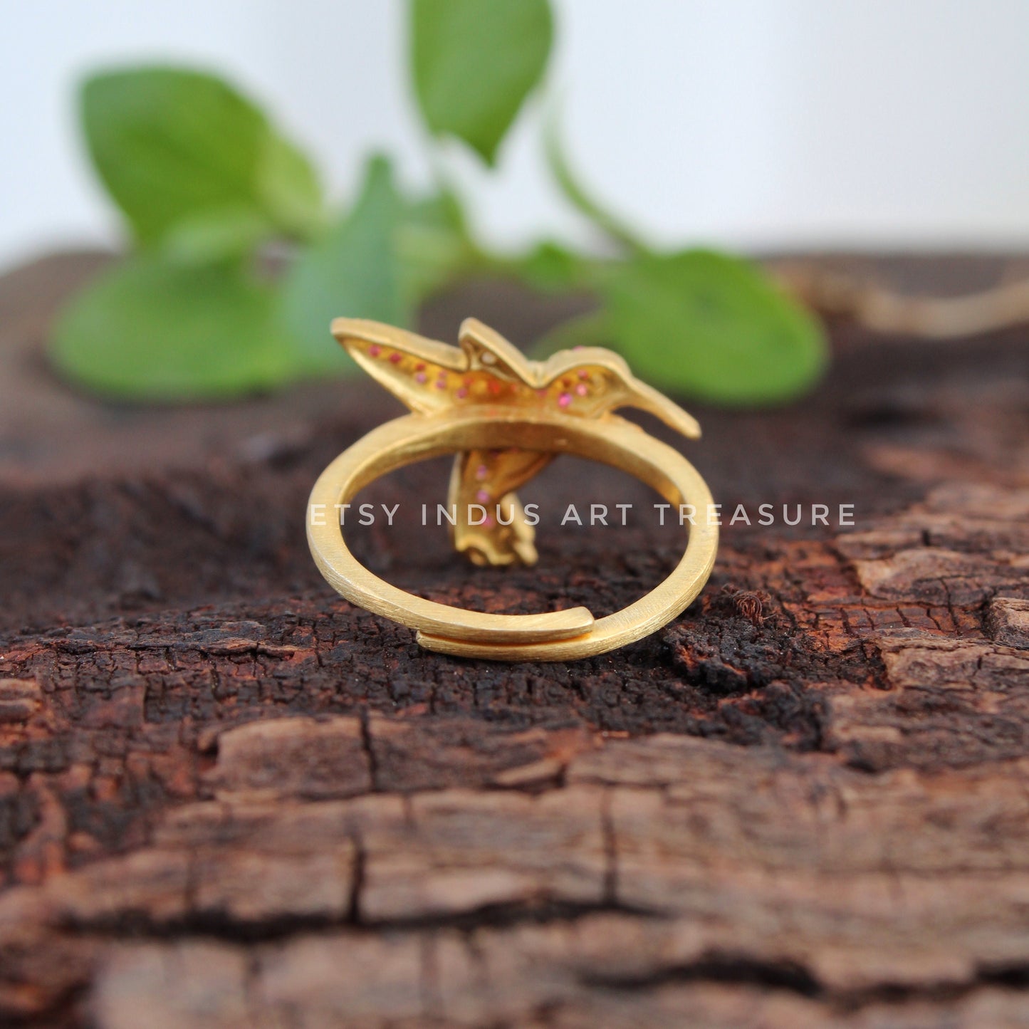Ruby Dainty Gold Plated Ring