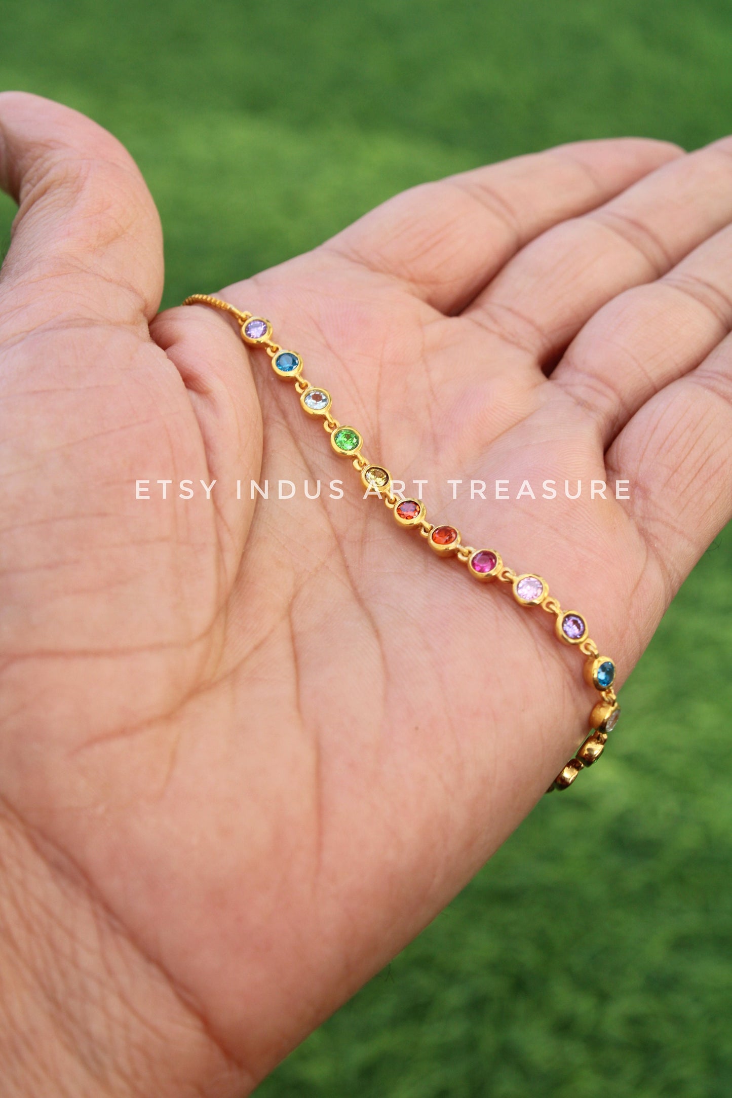 14K Gold Birthstone Bracelets, Personalized Gifts, Multi Birthstone Bracelets, Gemstone Chain Bracelet, Anniversary Gifts, Wedding Jewelry