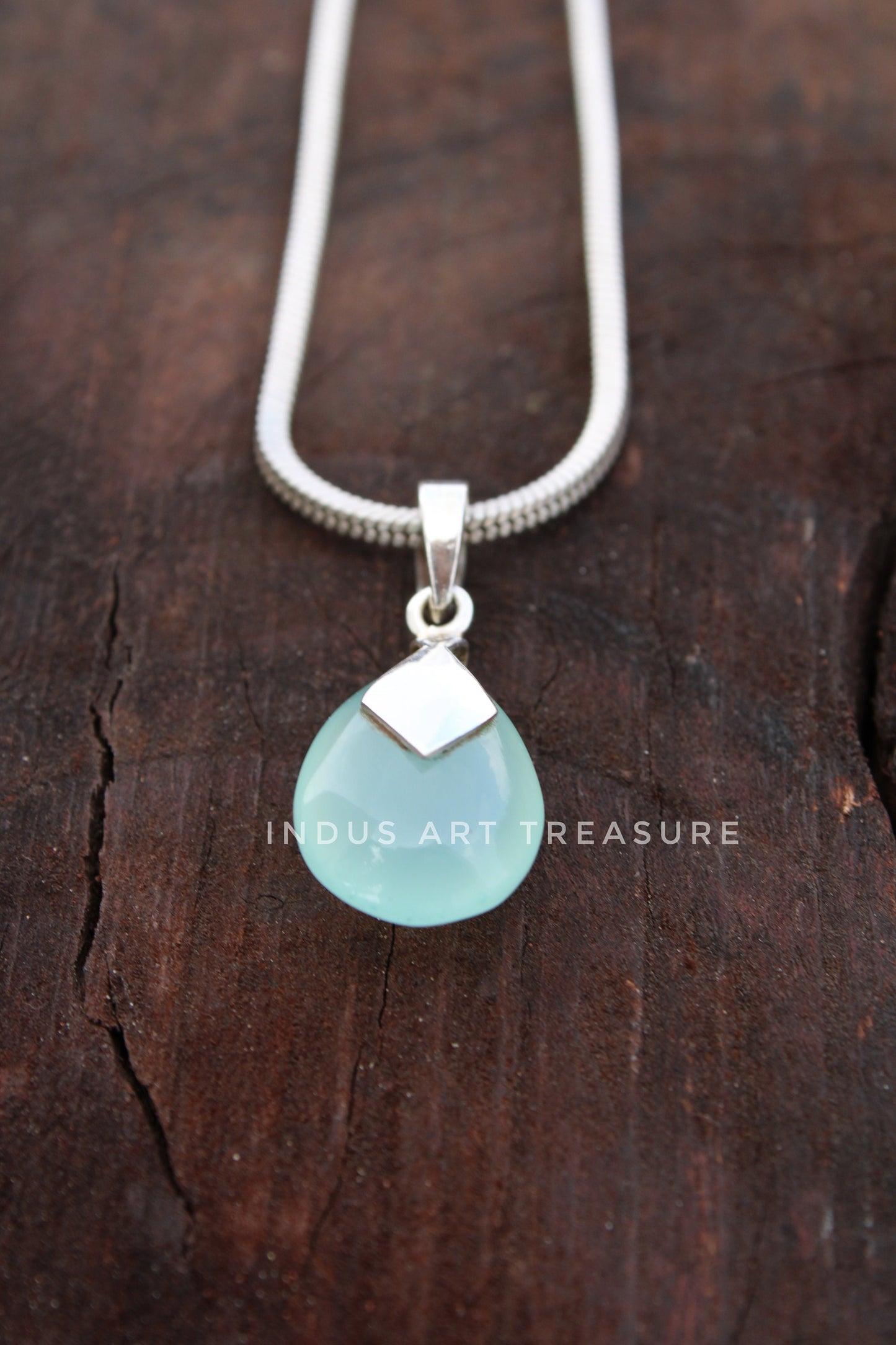 Aqua Chalcedony Pendant