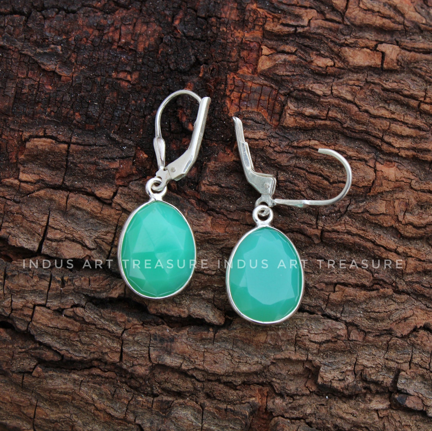Green Jade Drop Earrings