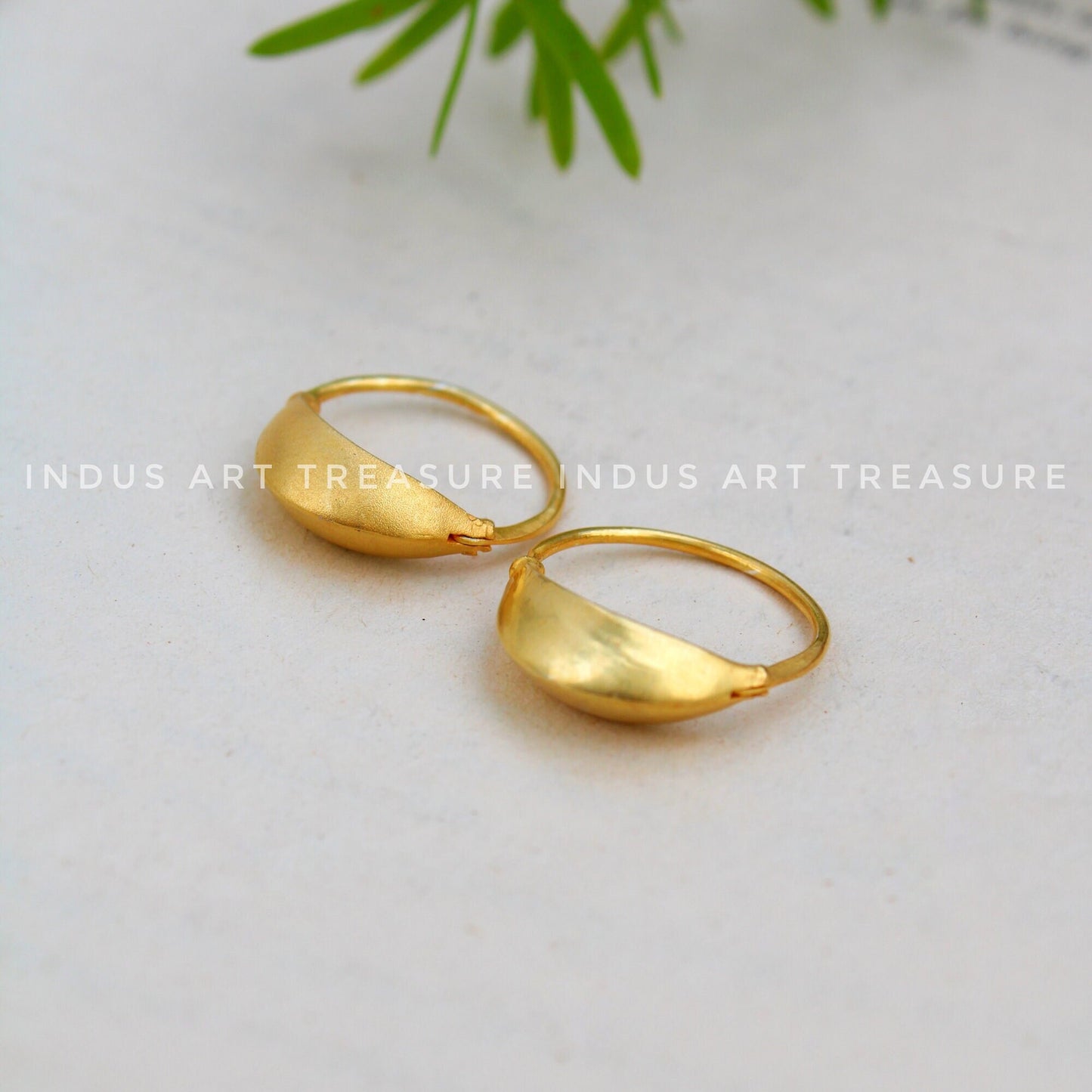 18k Gold Plated Chunky Gold Hoop Earrings
