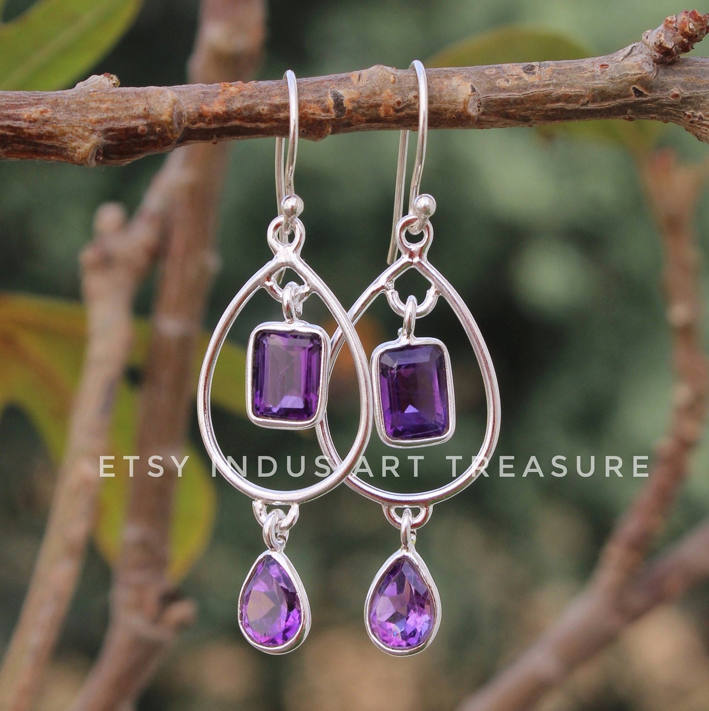 Amethyst Dangling Earrings
