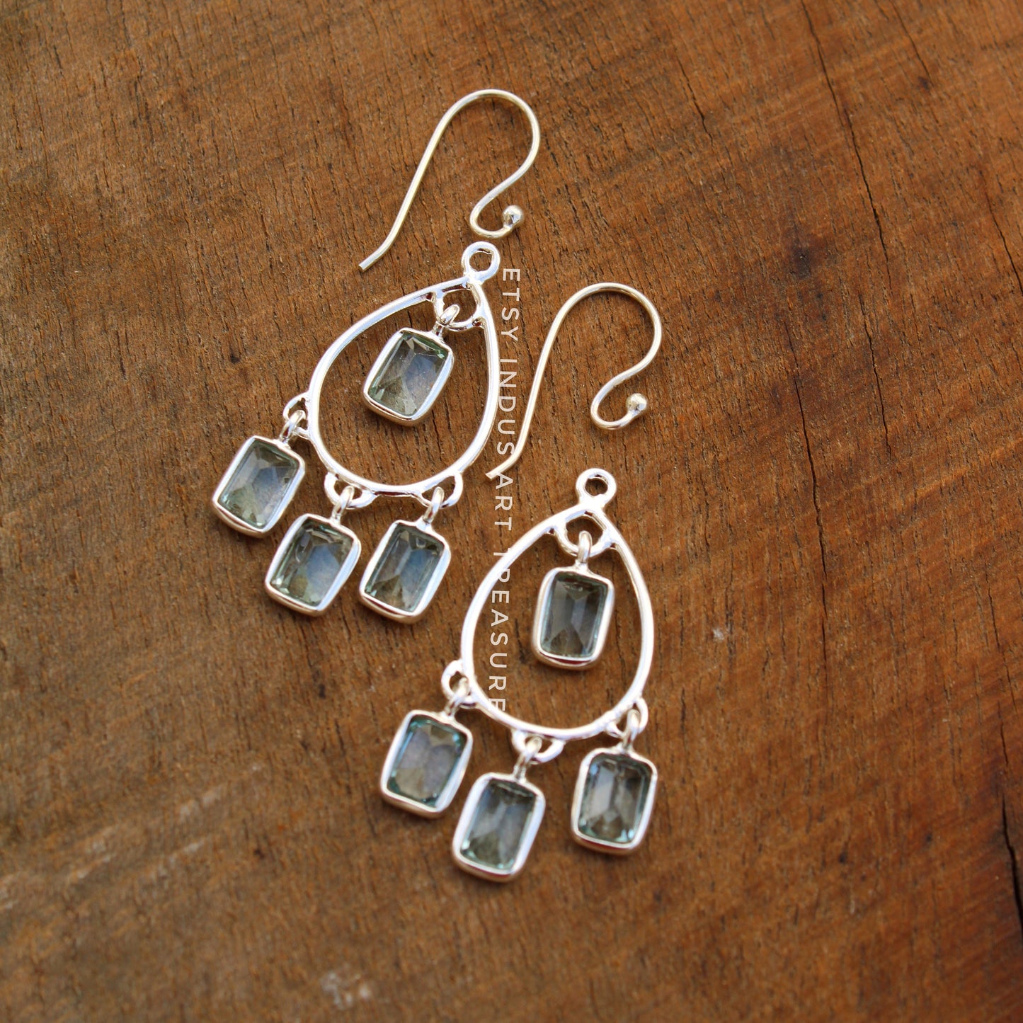 Blue Topaz Dangle Earrings