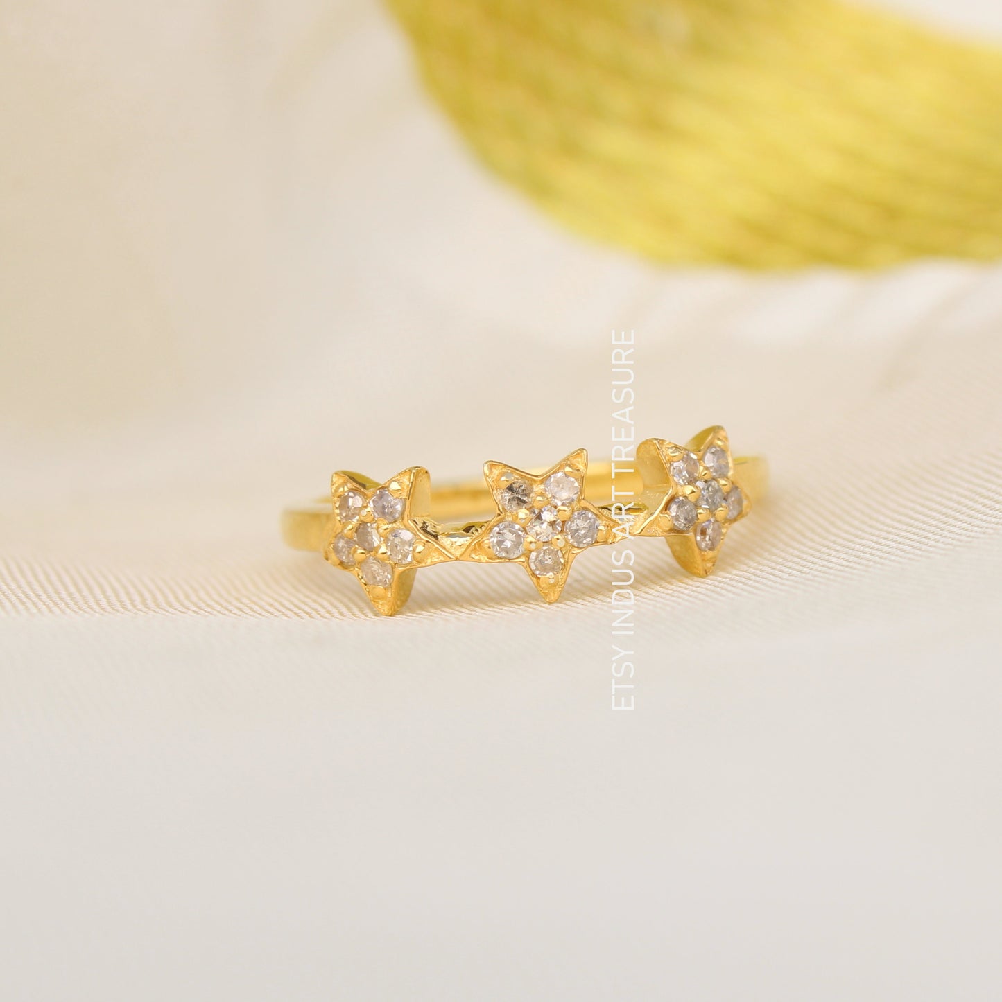 Blue Sapphire Gold Plated Ring