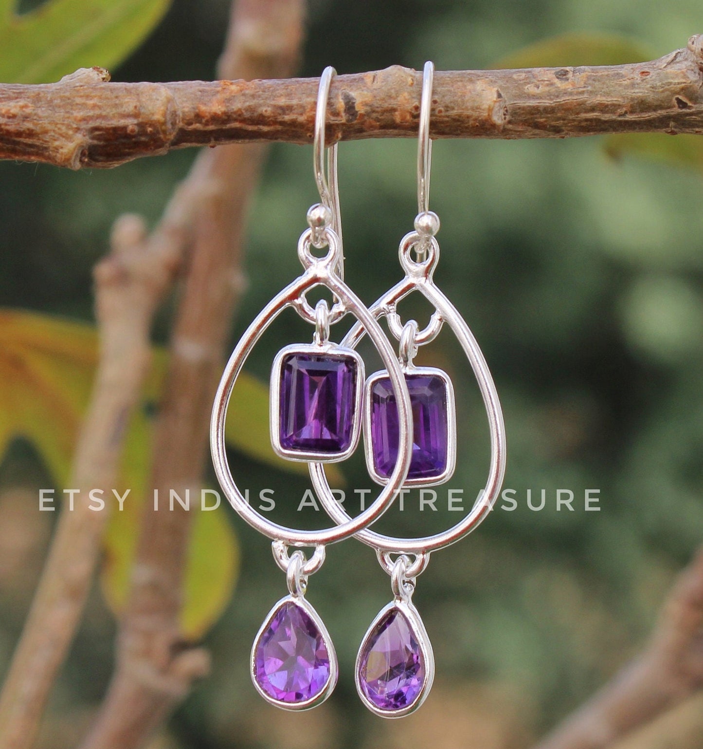 Amethyst Dangling Earrings