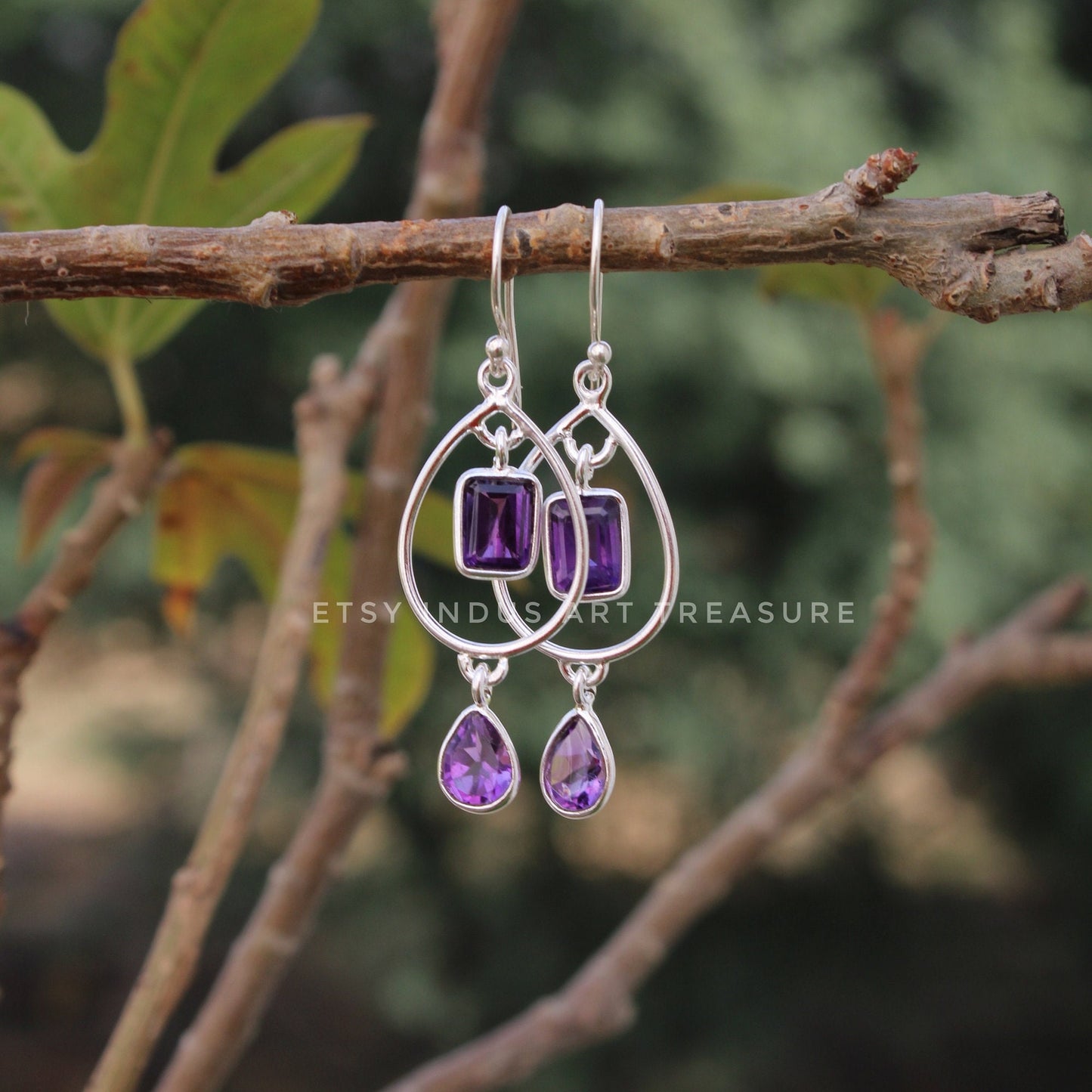 Amethyst Dangling Earrings