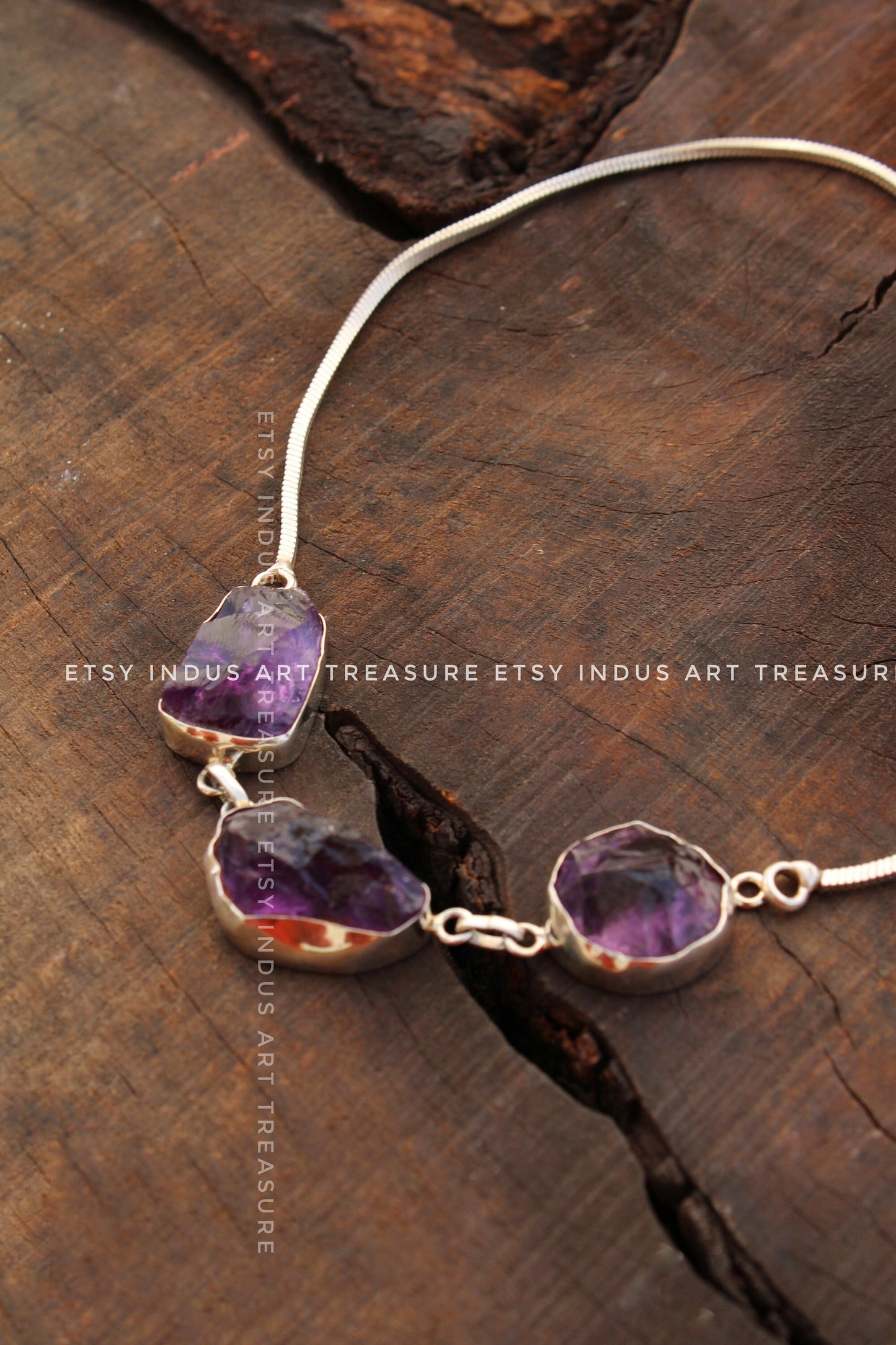 Raw Amethyst Pendent for Necklace