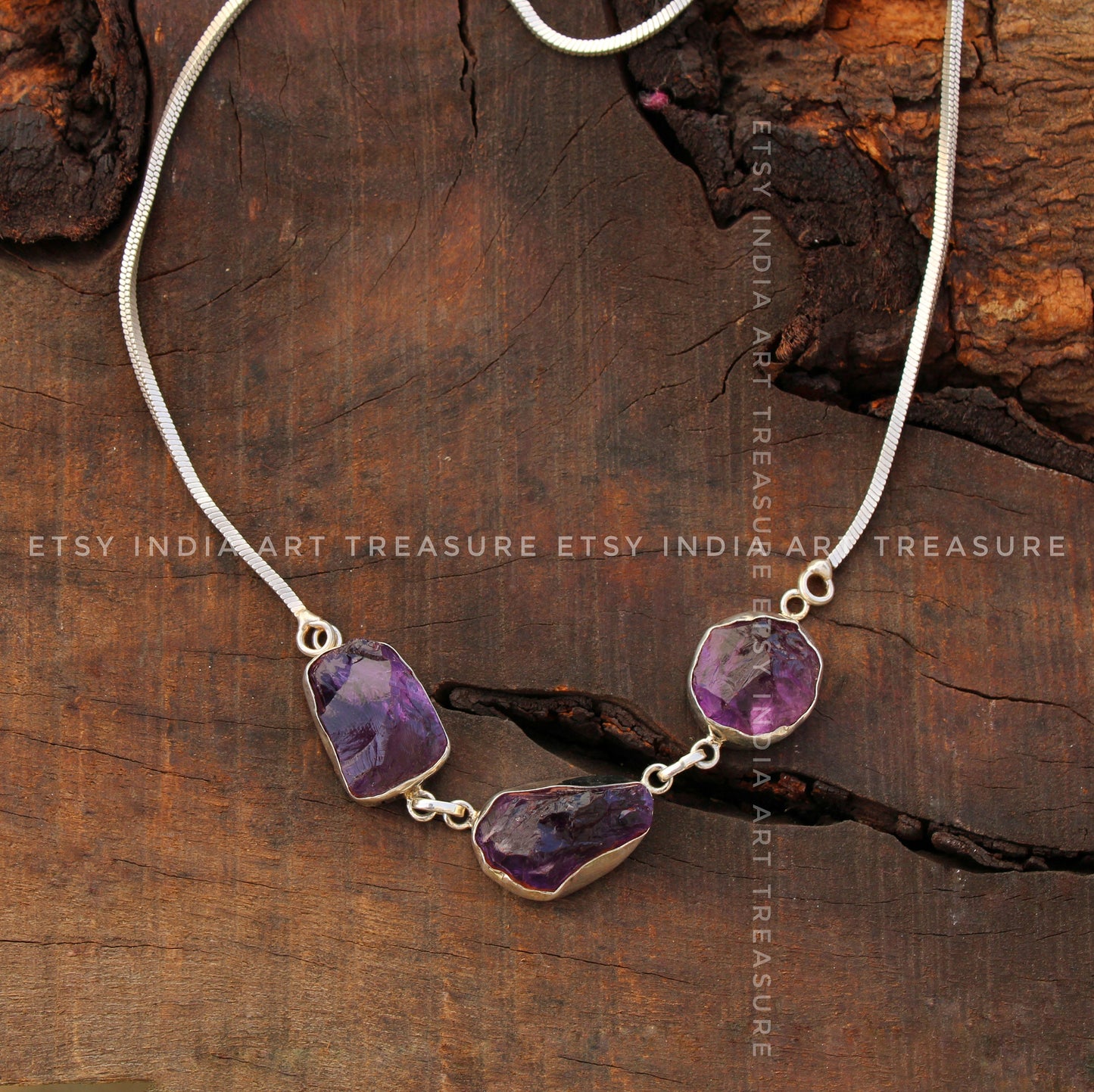 Raw Amethyst Pendent for Necklace
