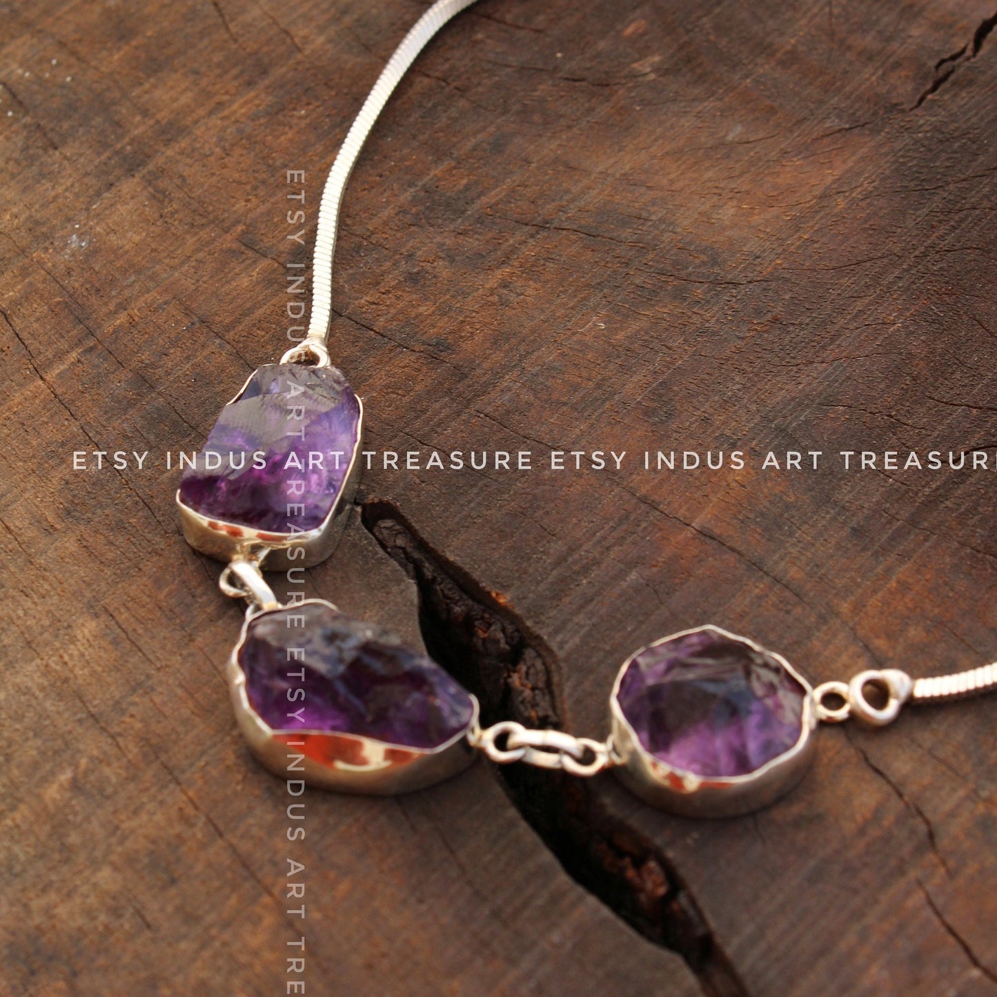 Raw Amethyst Pendent for Necklace