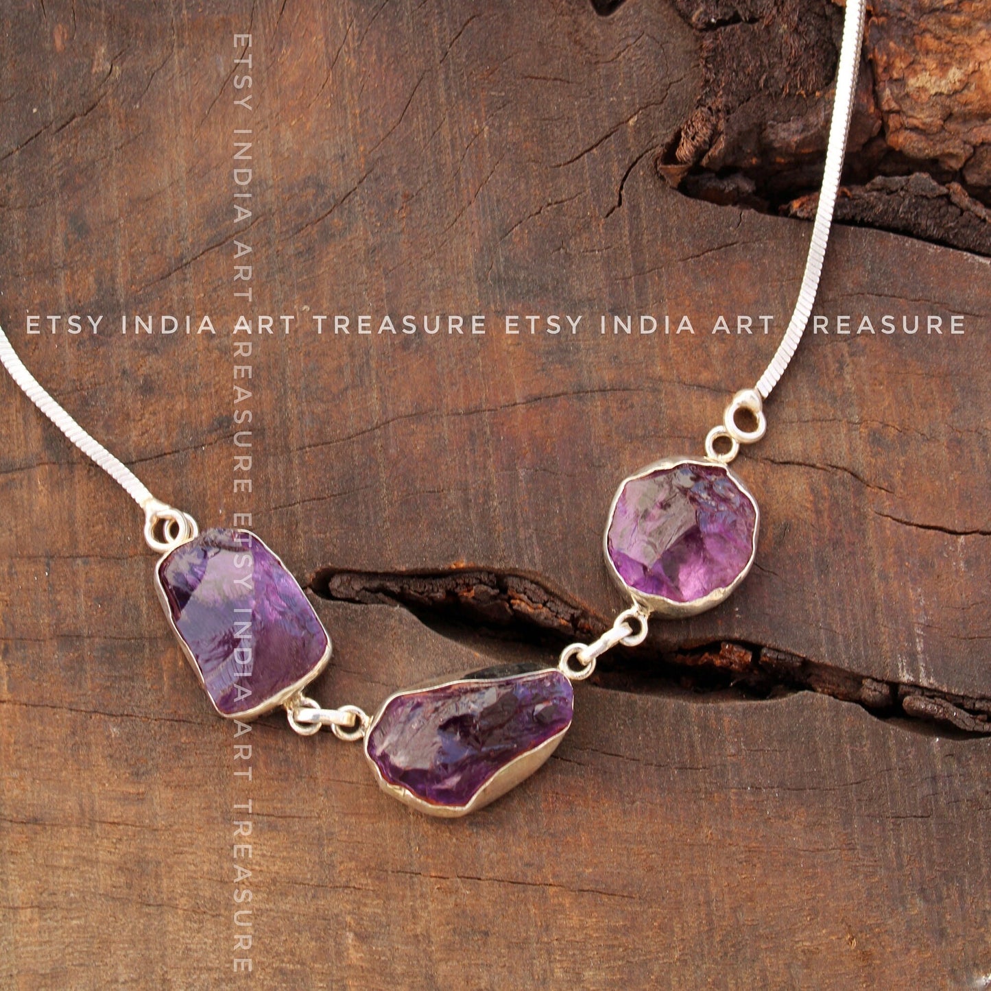 Raw Amethyst Pendent for Necklace