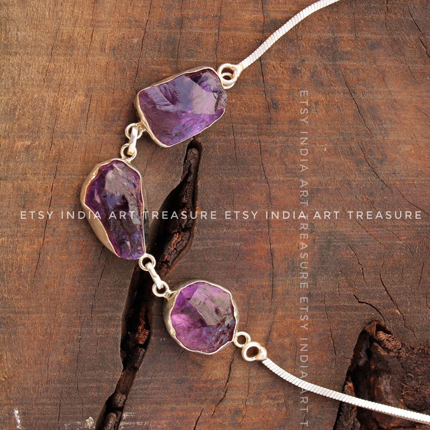 Raw Amethyst Pendent for Necklace