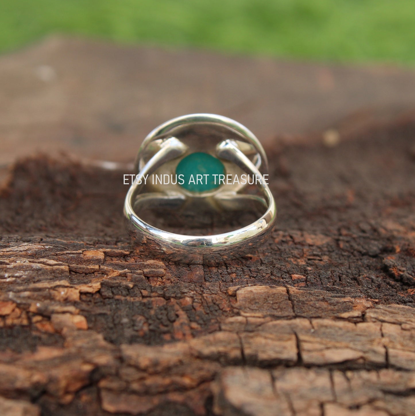 Blue Amazonite Boho Ring