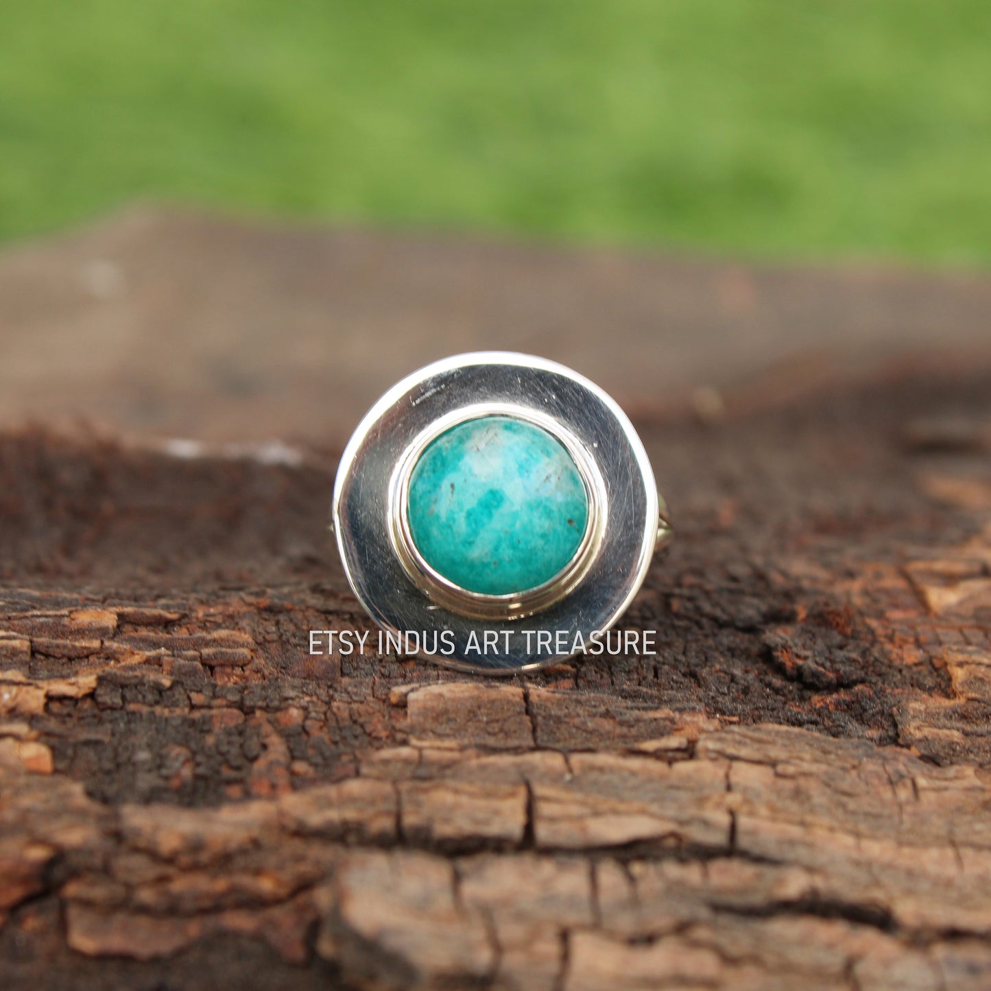 Blue Amazonite Boho Ring