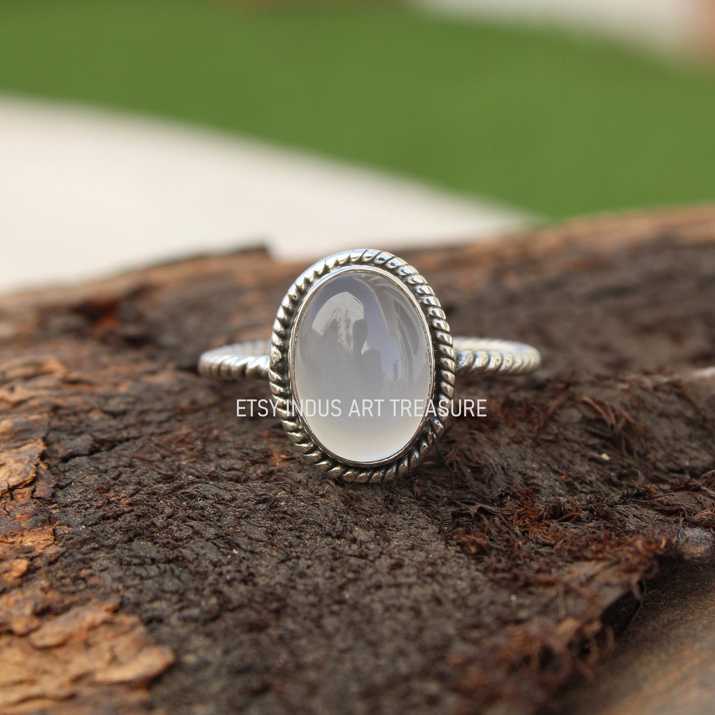 White Chalcedony Ring