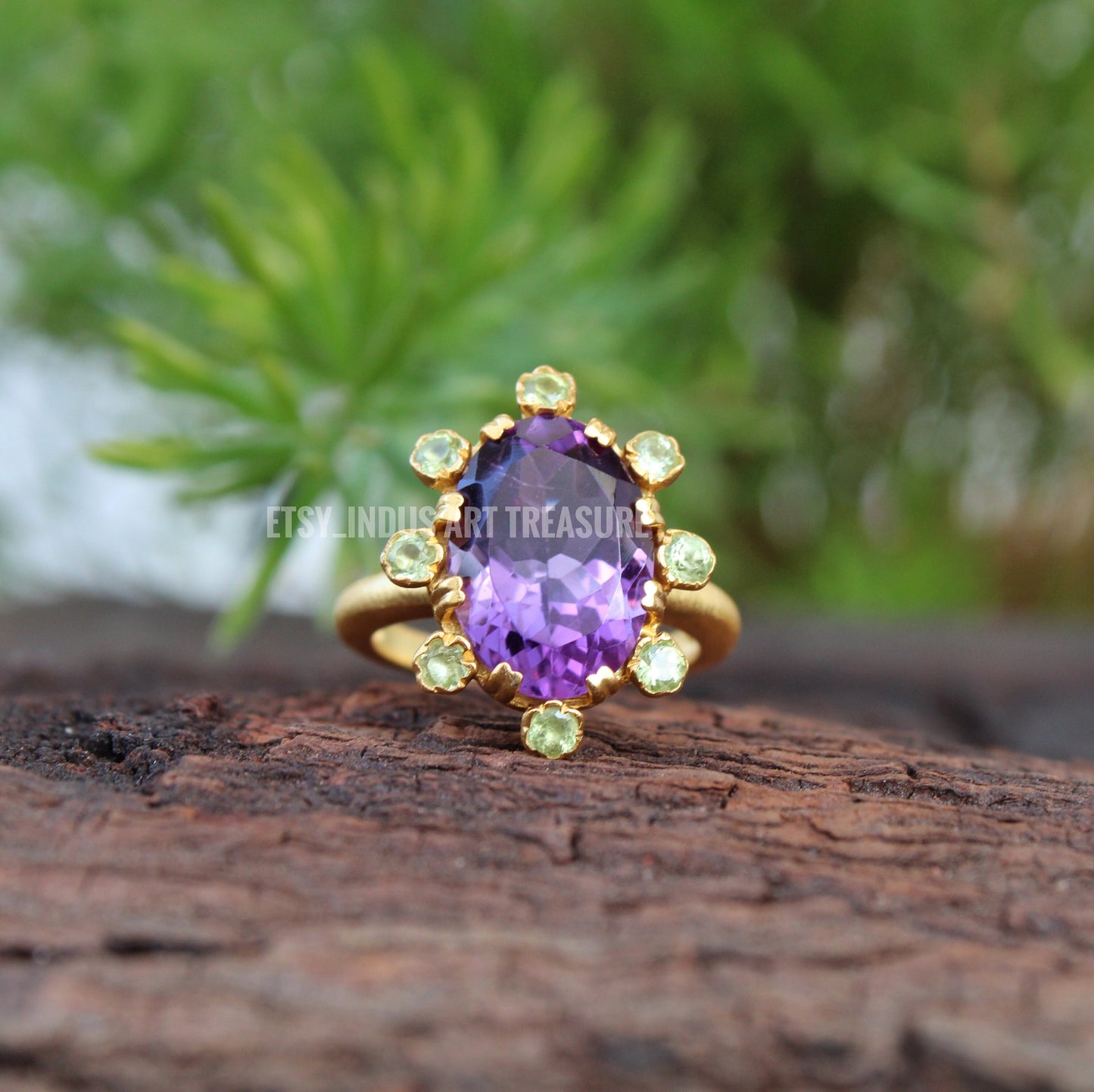 Amethyst Gold Plated Ring