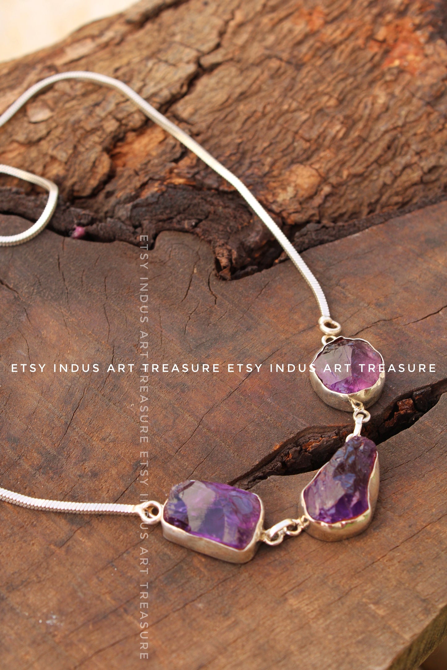 Raw Amethyst Pendent for Necklace