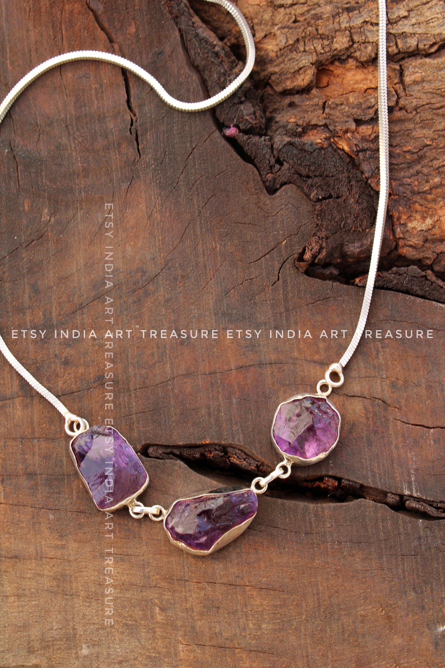 Raw Amethyst Pendent for Necklace