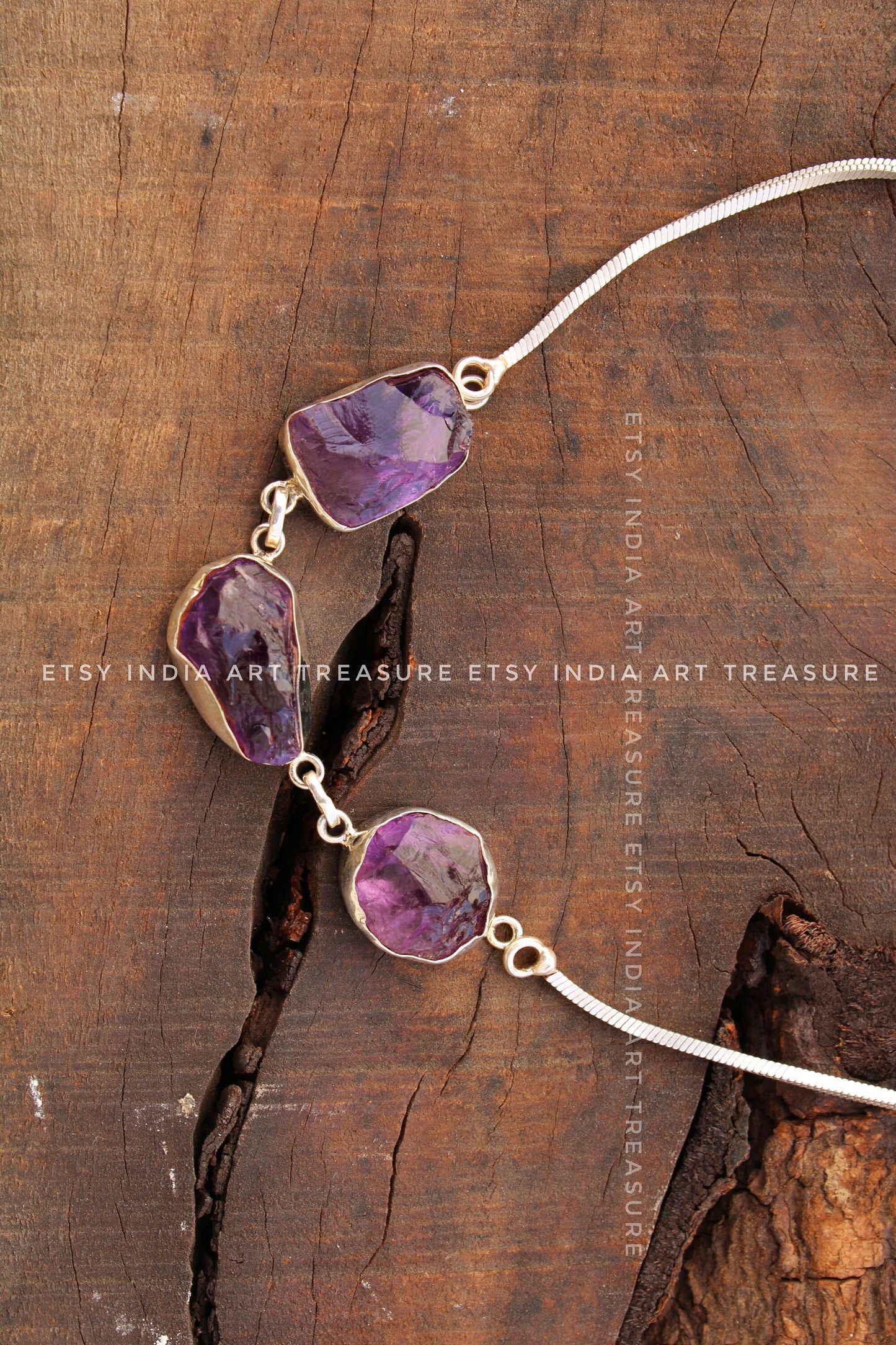 Raw Amethyst Pendent for Necklace