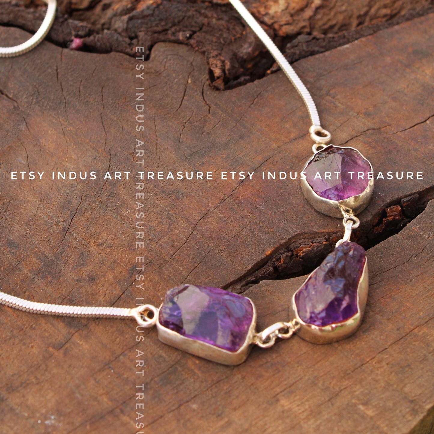 Raw Amethyst Pendent for Necklace