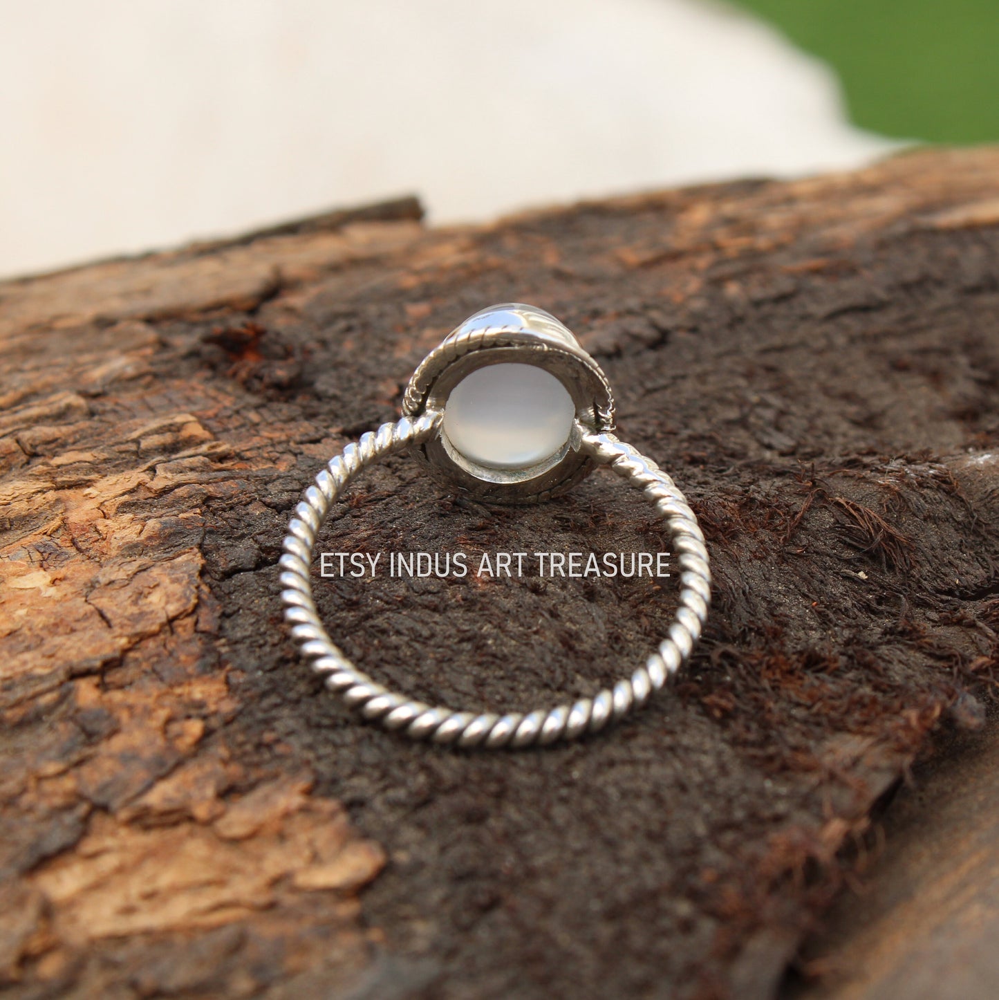 White Chalcedony Ring