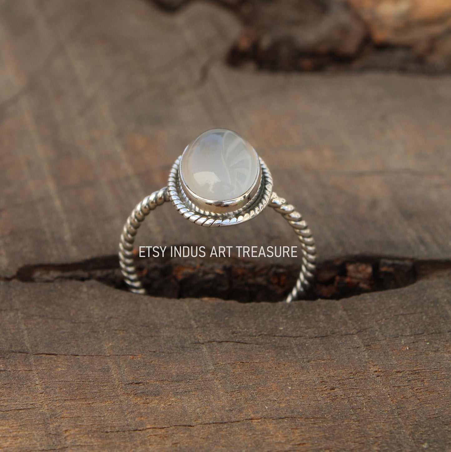 White Chalcedony Ring