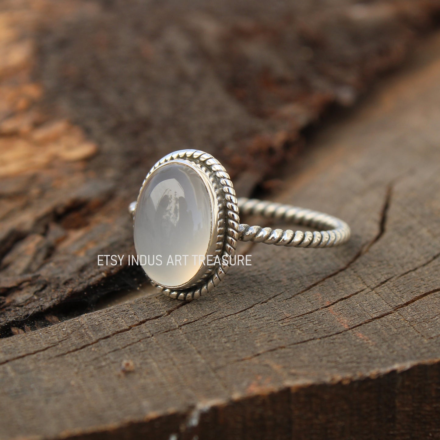 White Chalcedony Ring