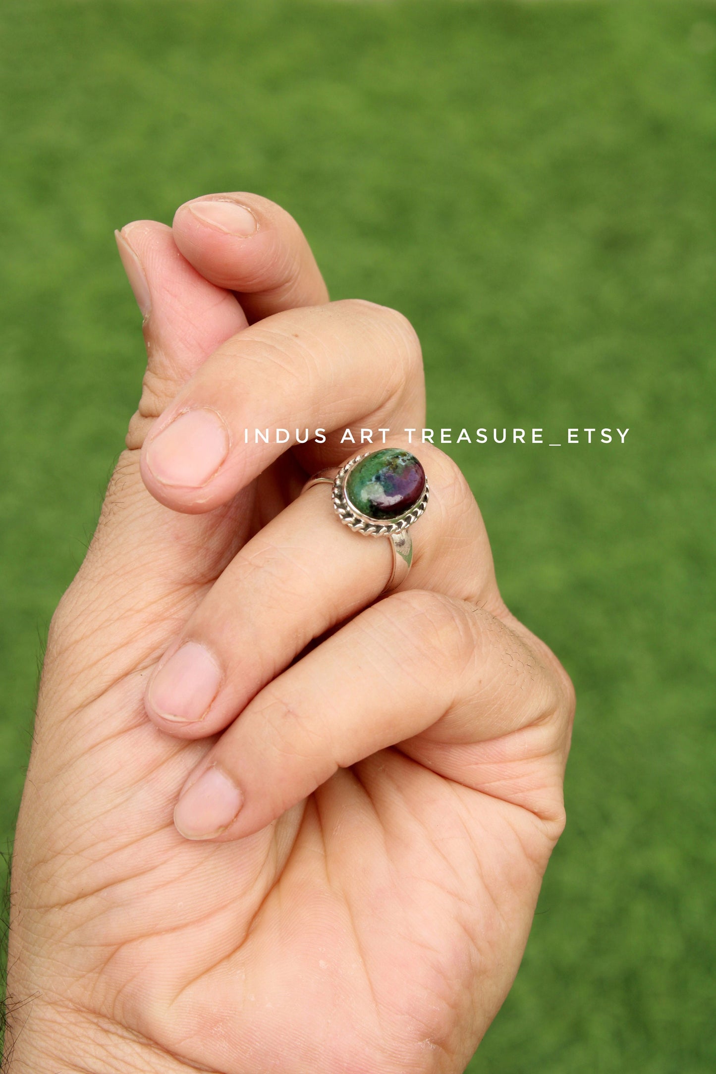 Ruby Zoisite Ring