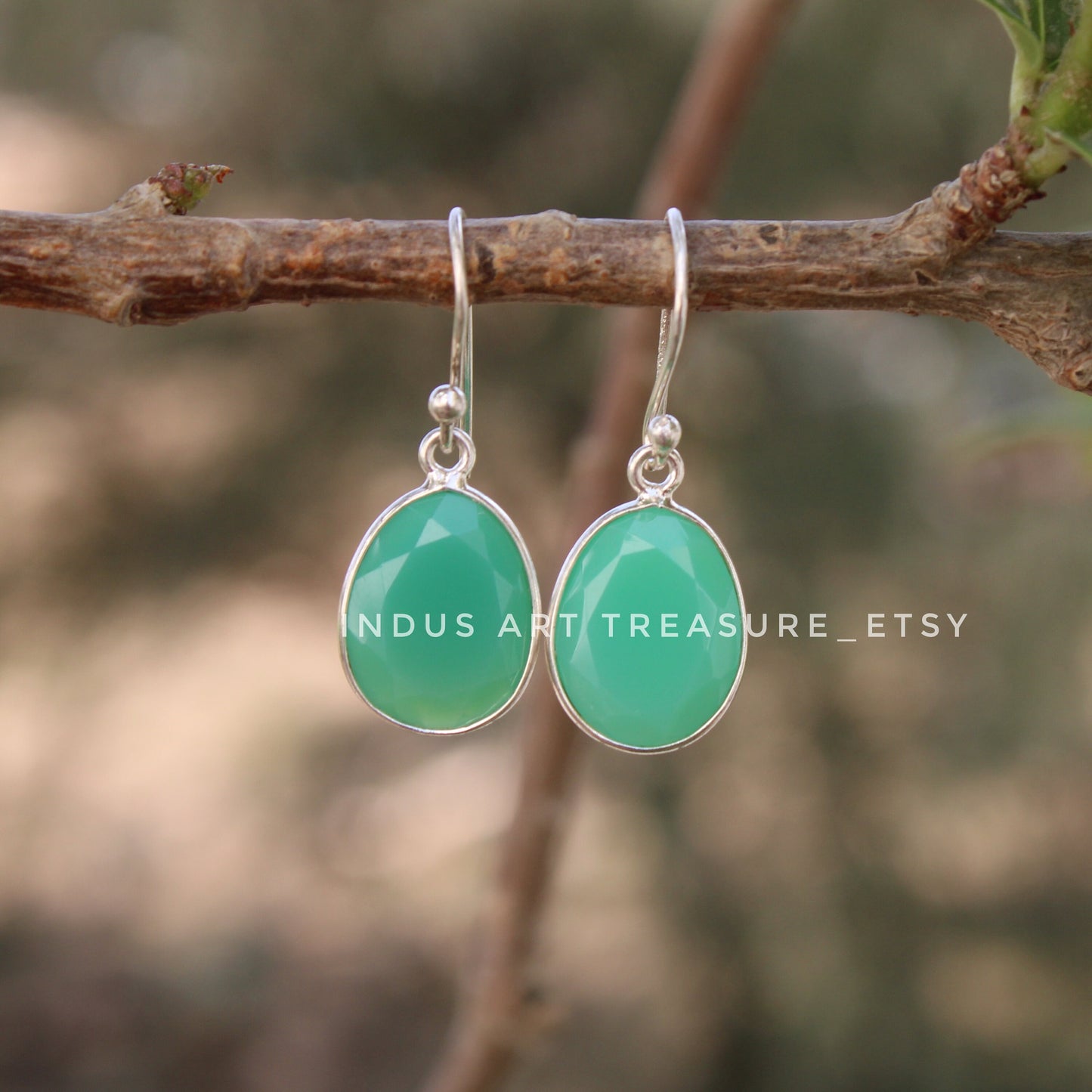 Chrysoprase Drop Earrings