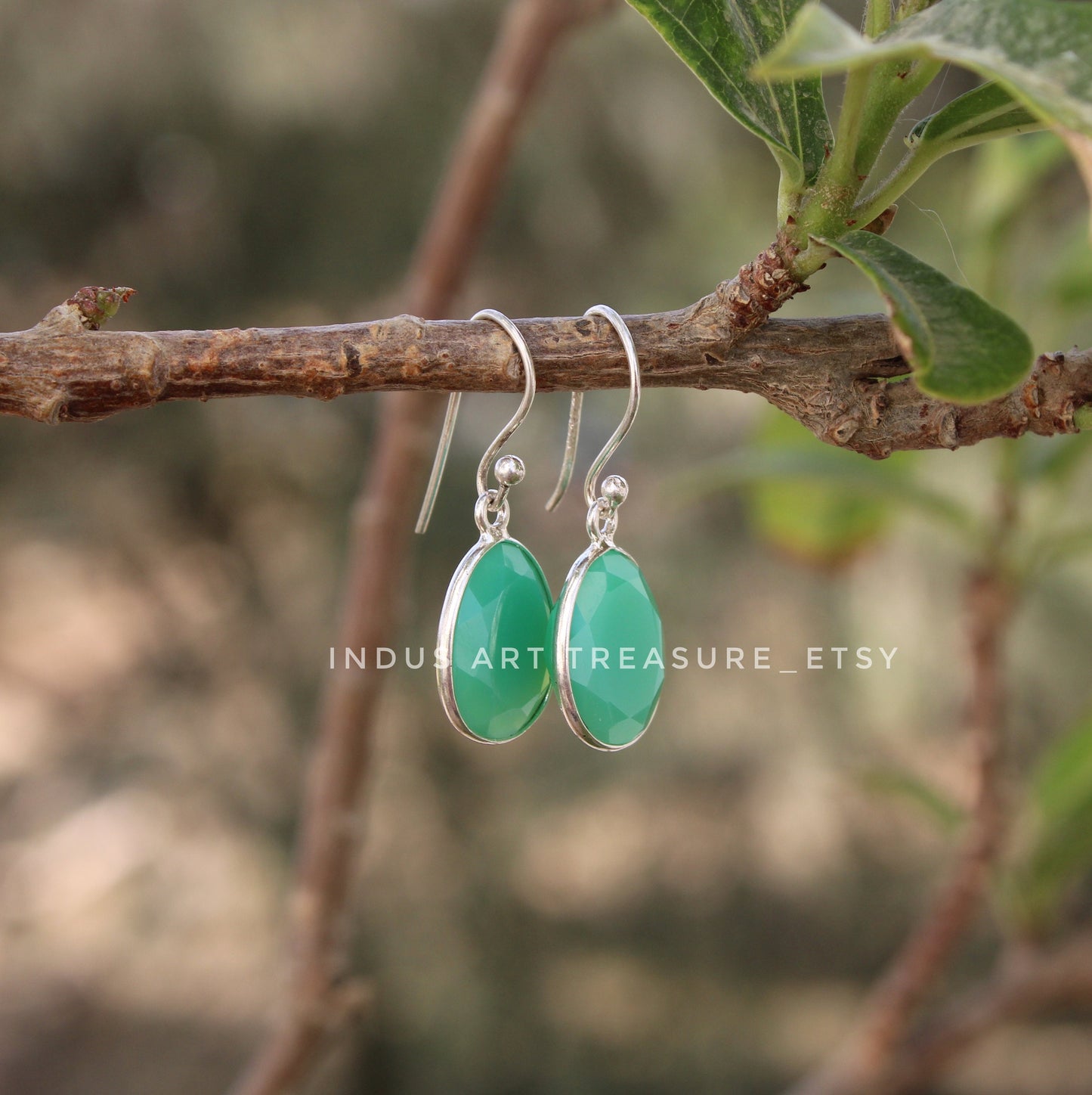 Chrysoprase Drop Earrings