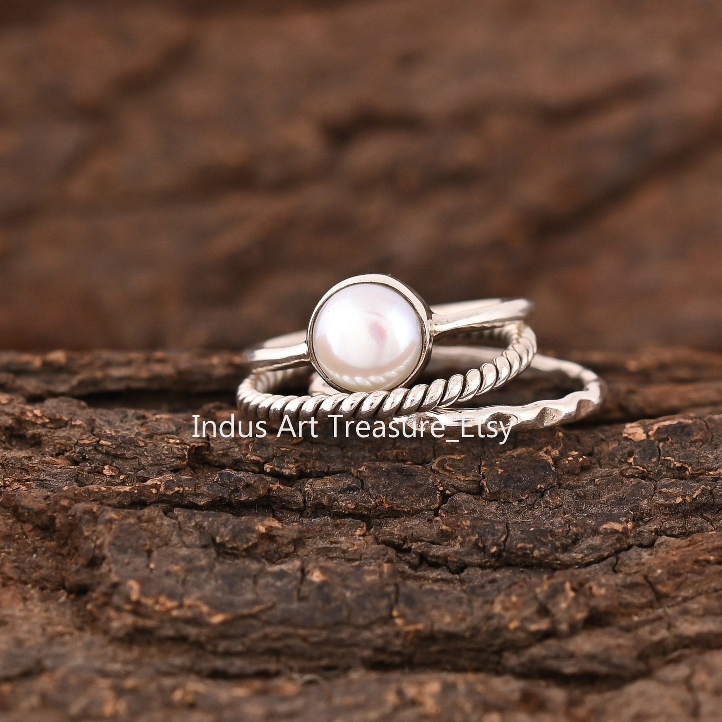 Freshwater Pearl Stacking Ring Set