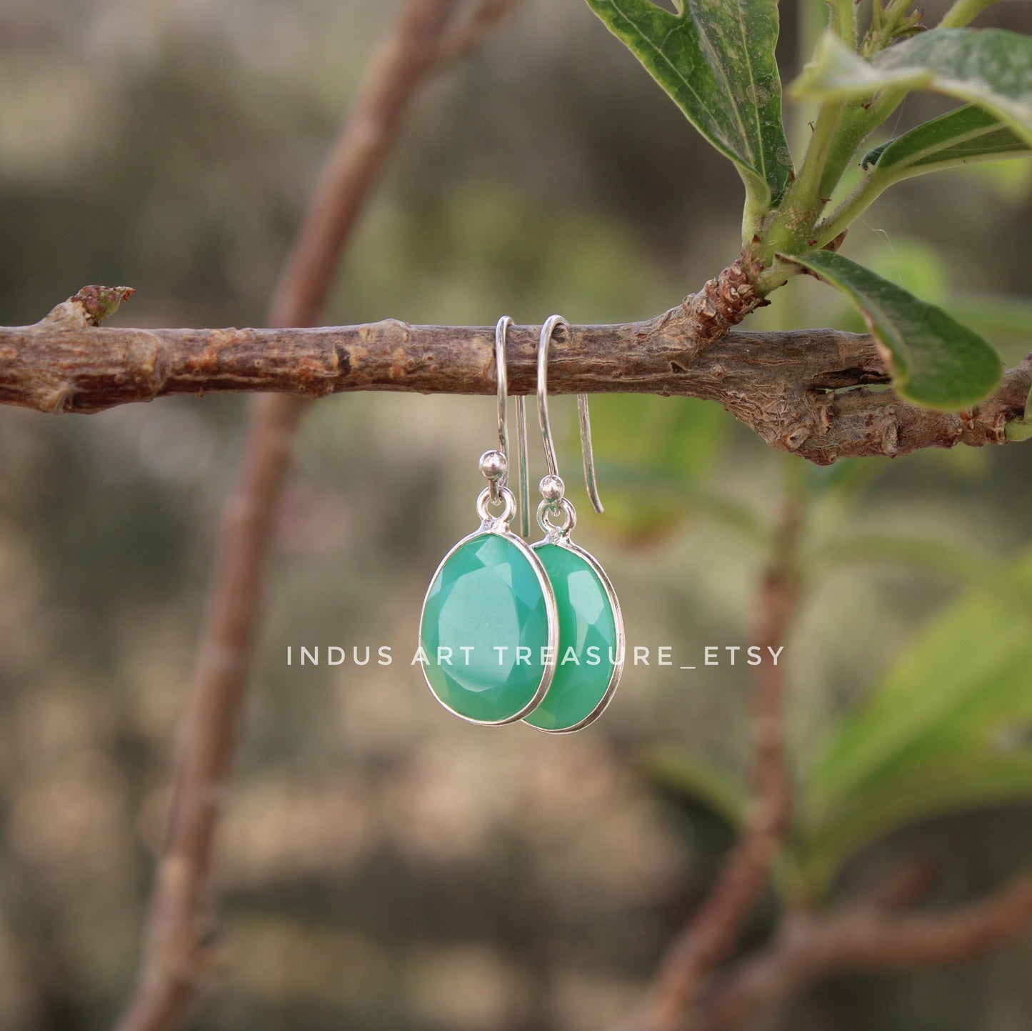 Chrysoprase Drop Earrings