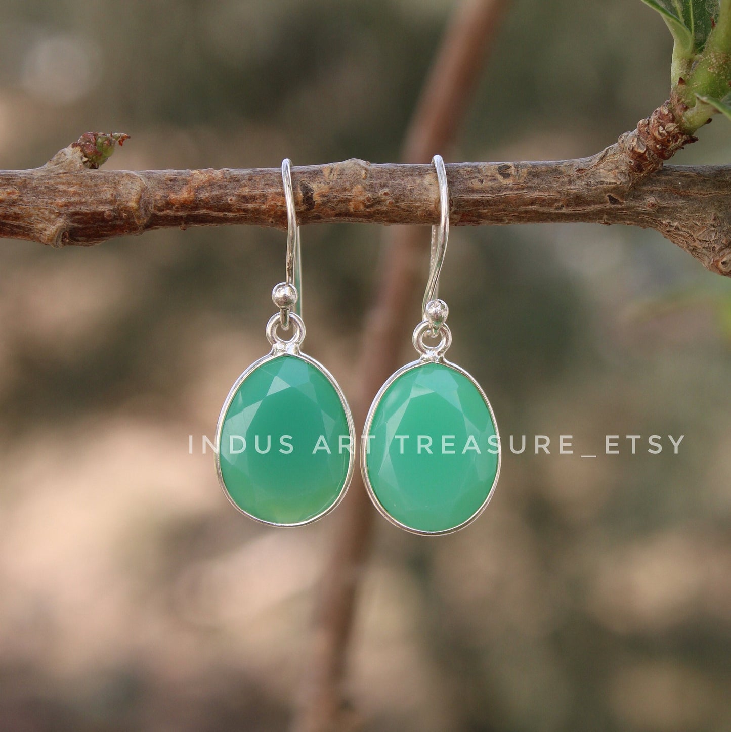 Chrysoprase Drop Earrings