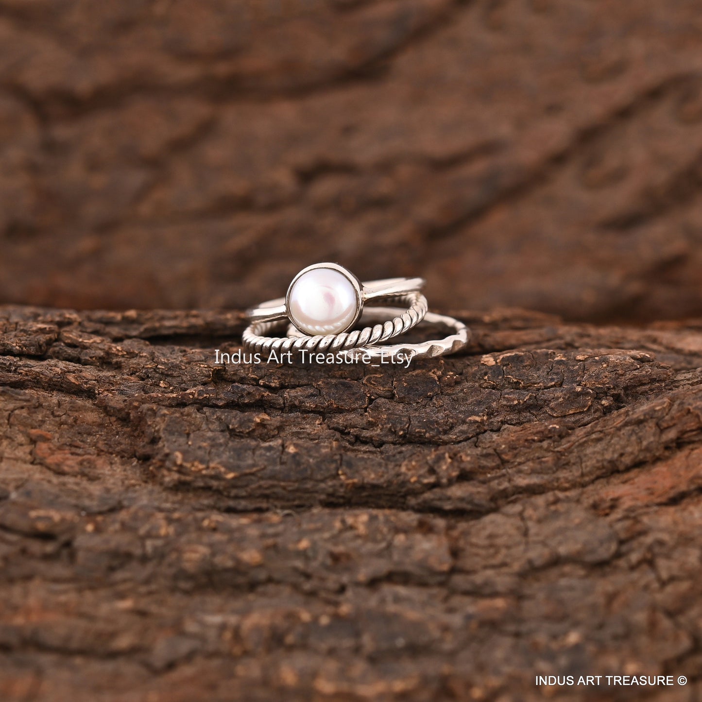 Freshwater Pearl Stacking Ring Set