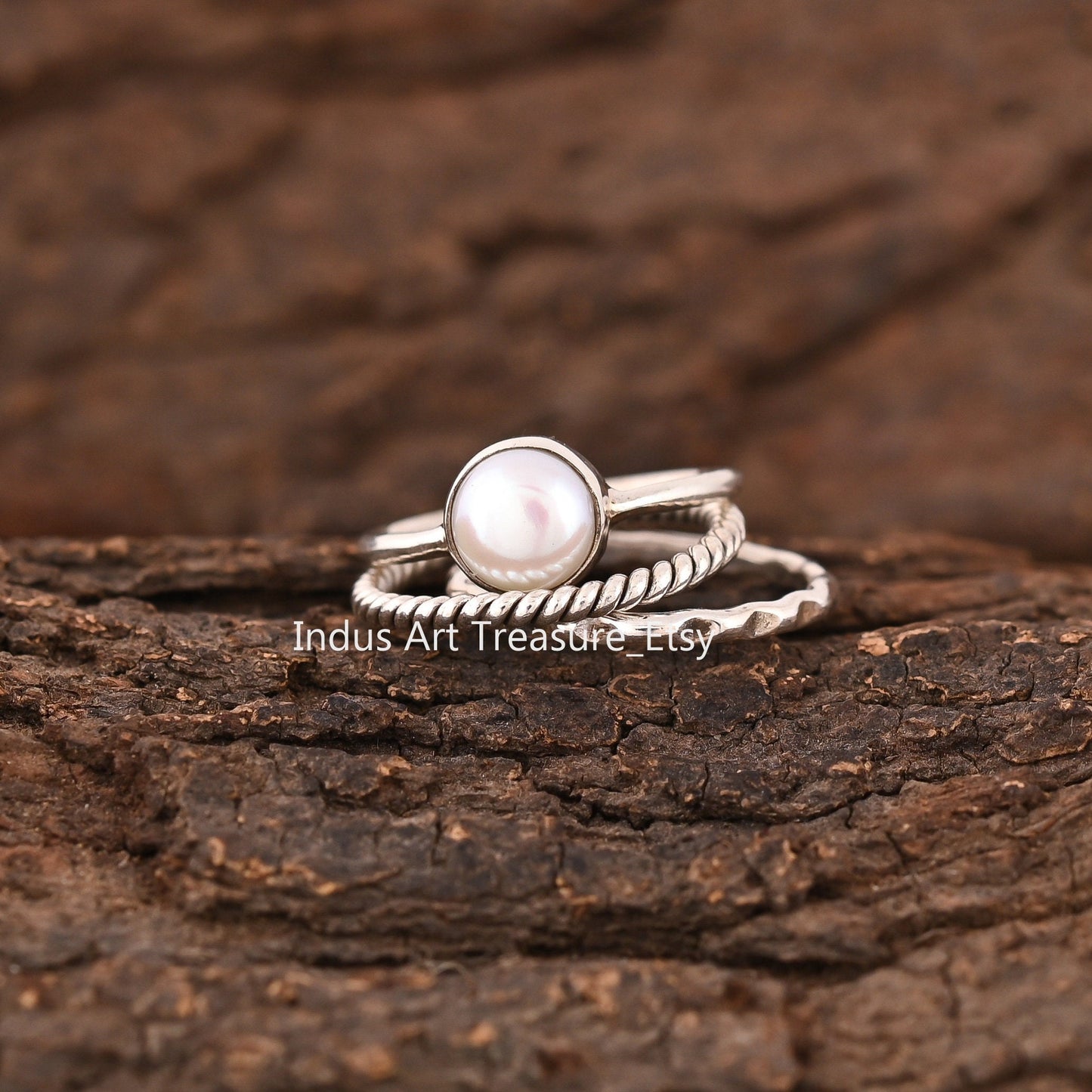 Freshwater Pearl Stacking Ring Set