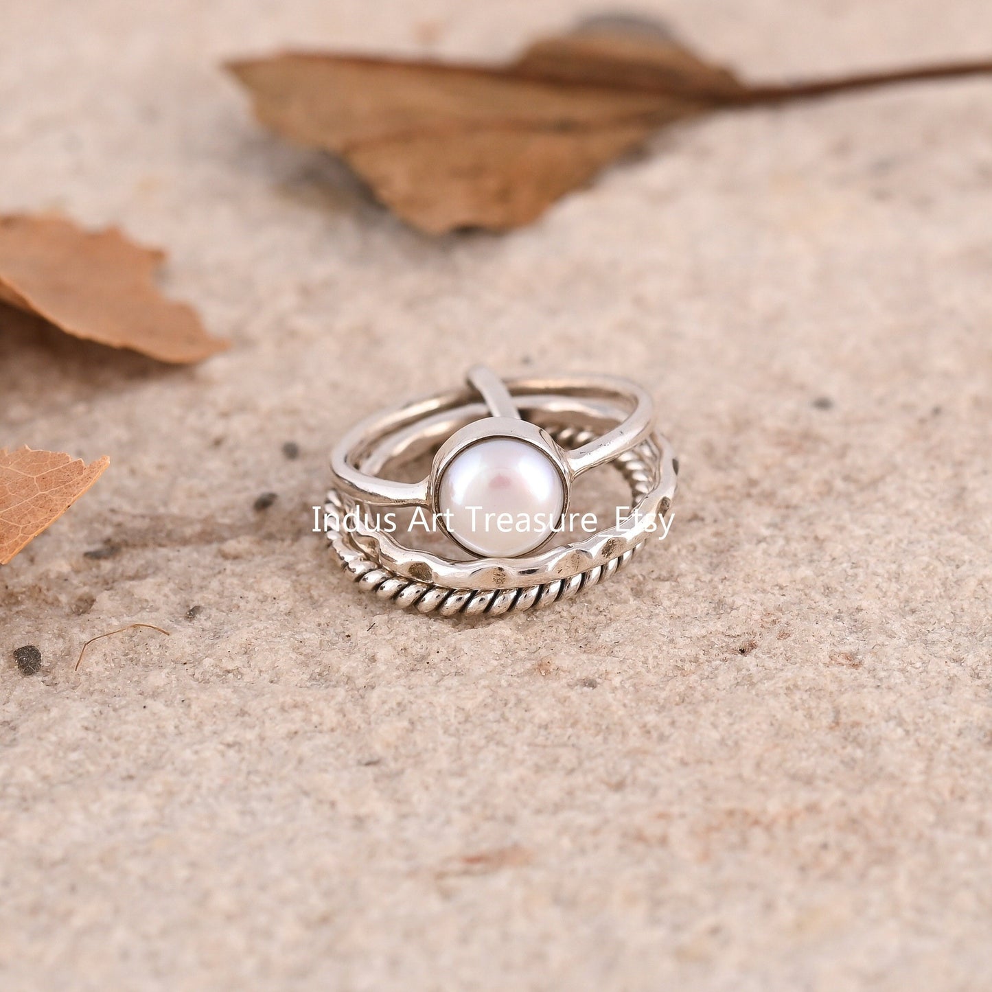 Freshwater Pearl Stacking Ring Set