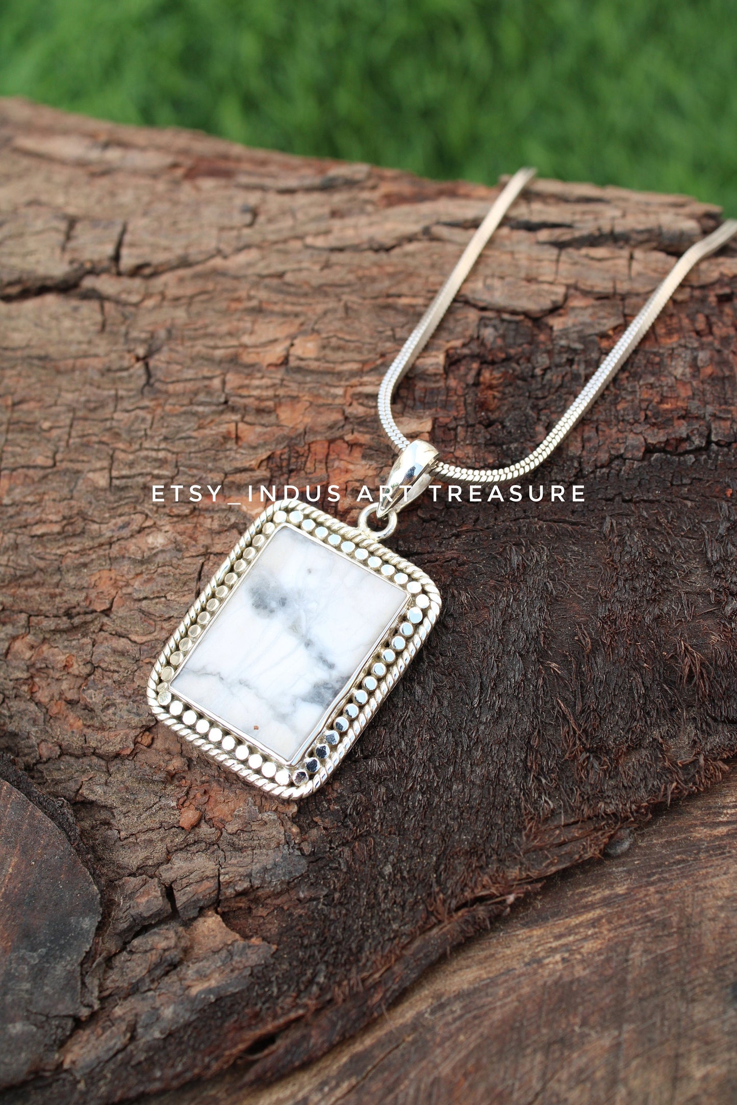 Howlite Boho Pendant