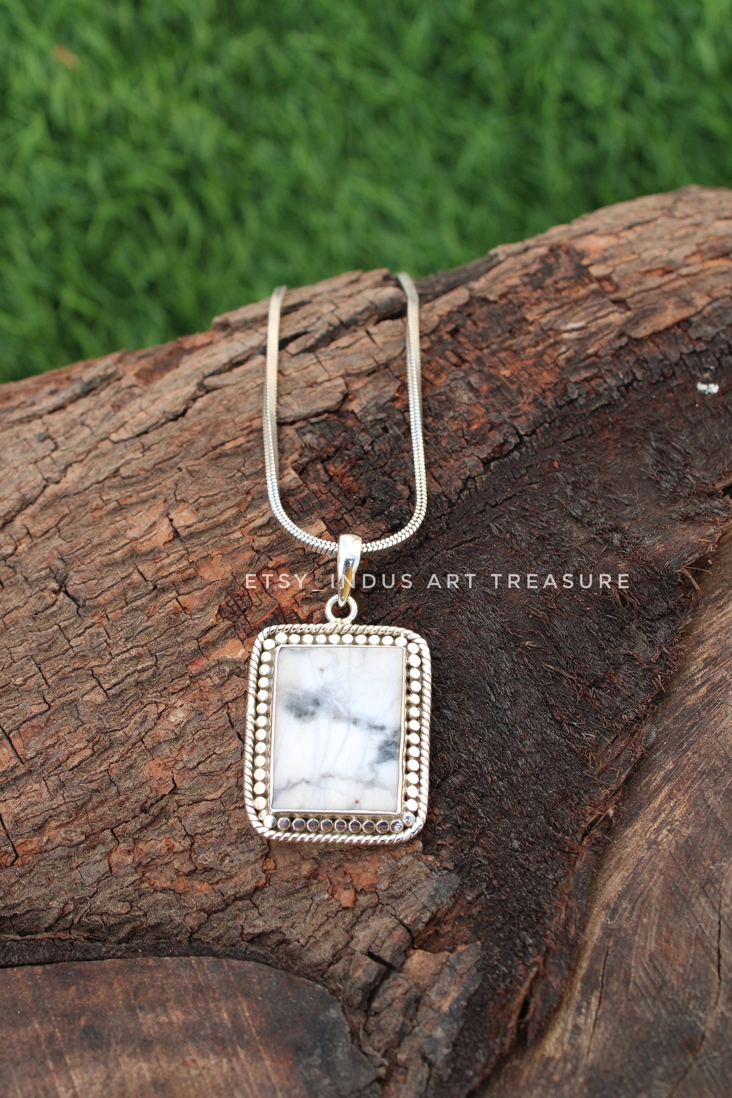Howlite Boho Pendant