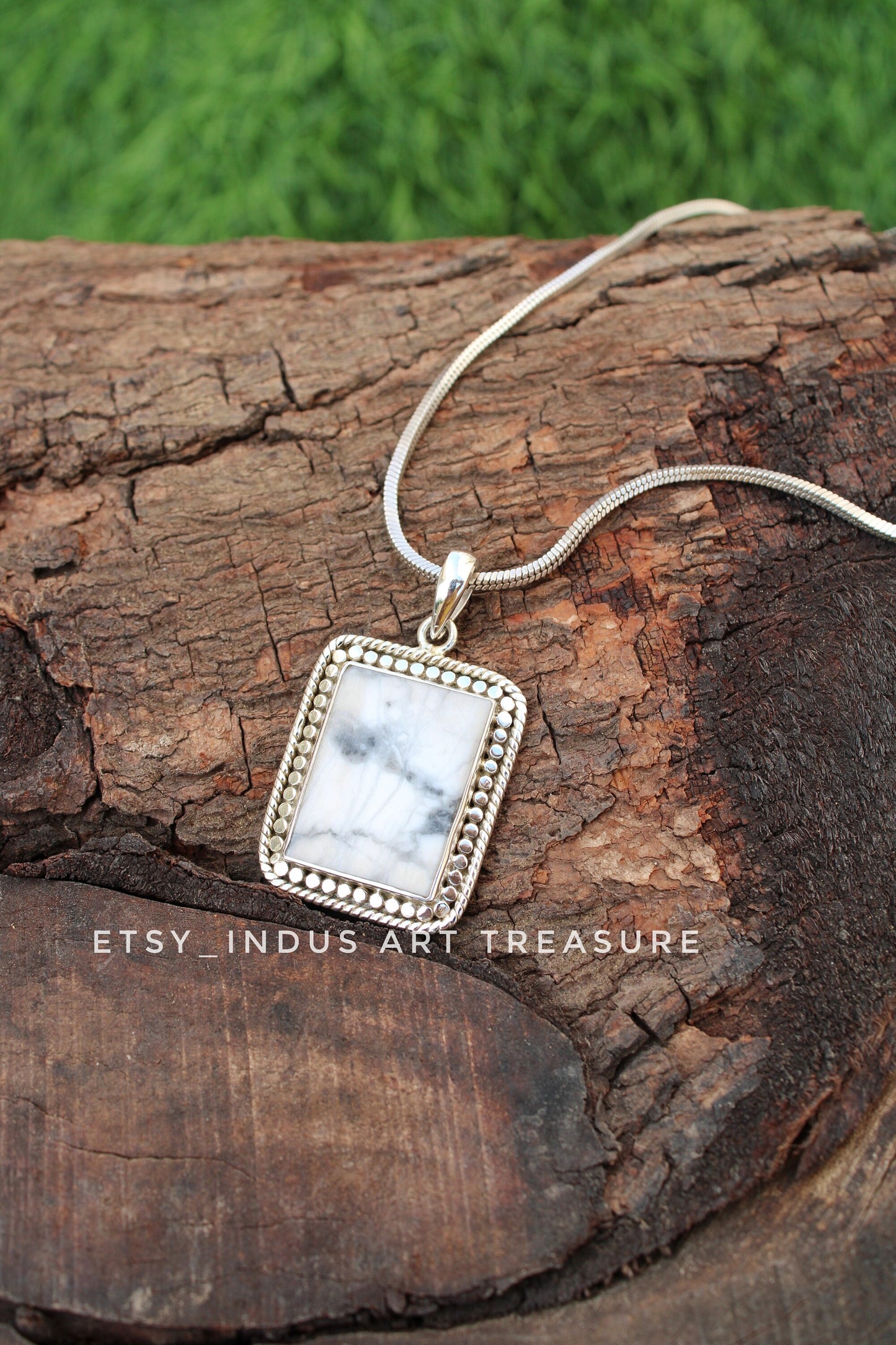Howlite Boho Pendant