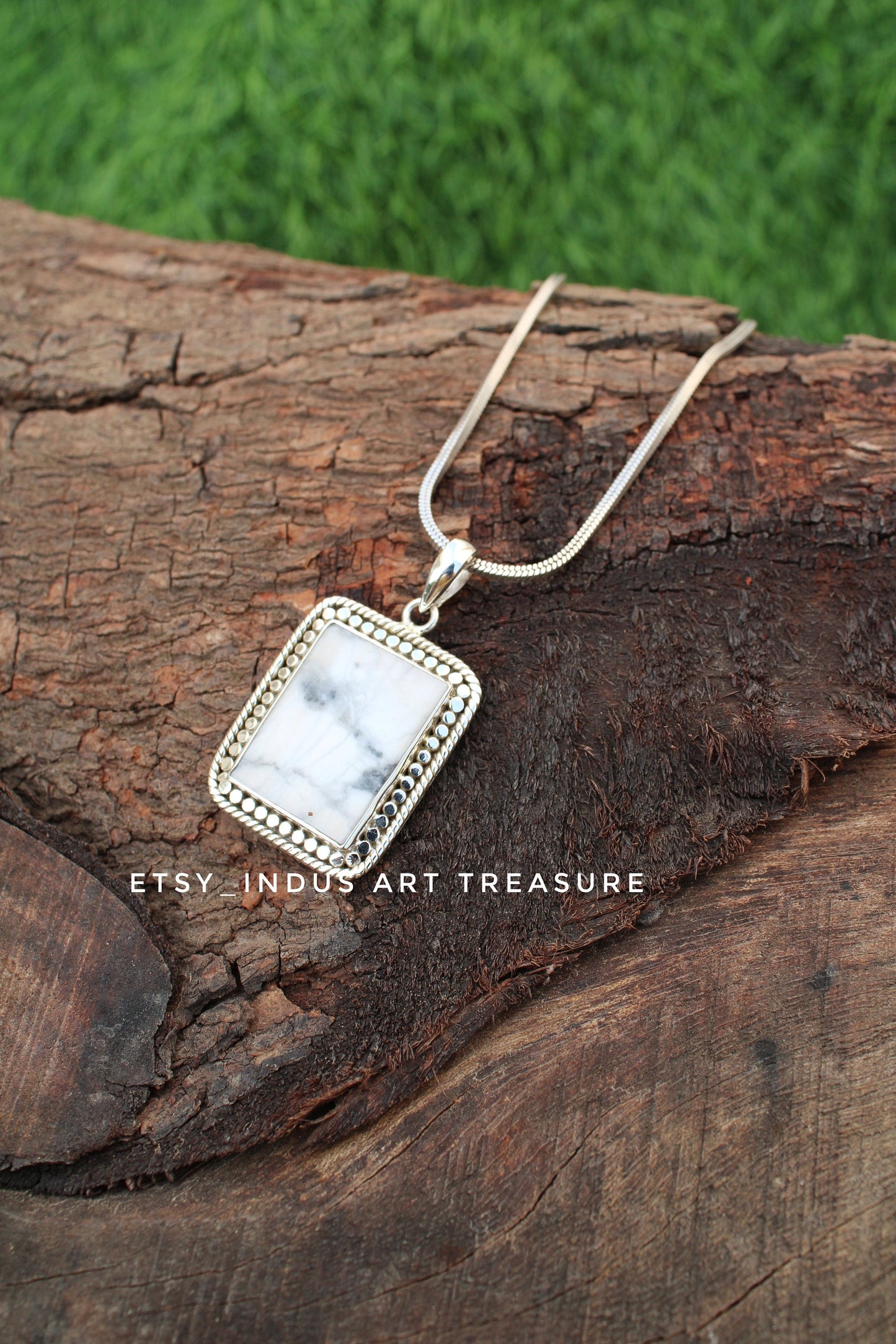 Howlite Boho Pendant
