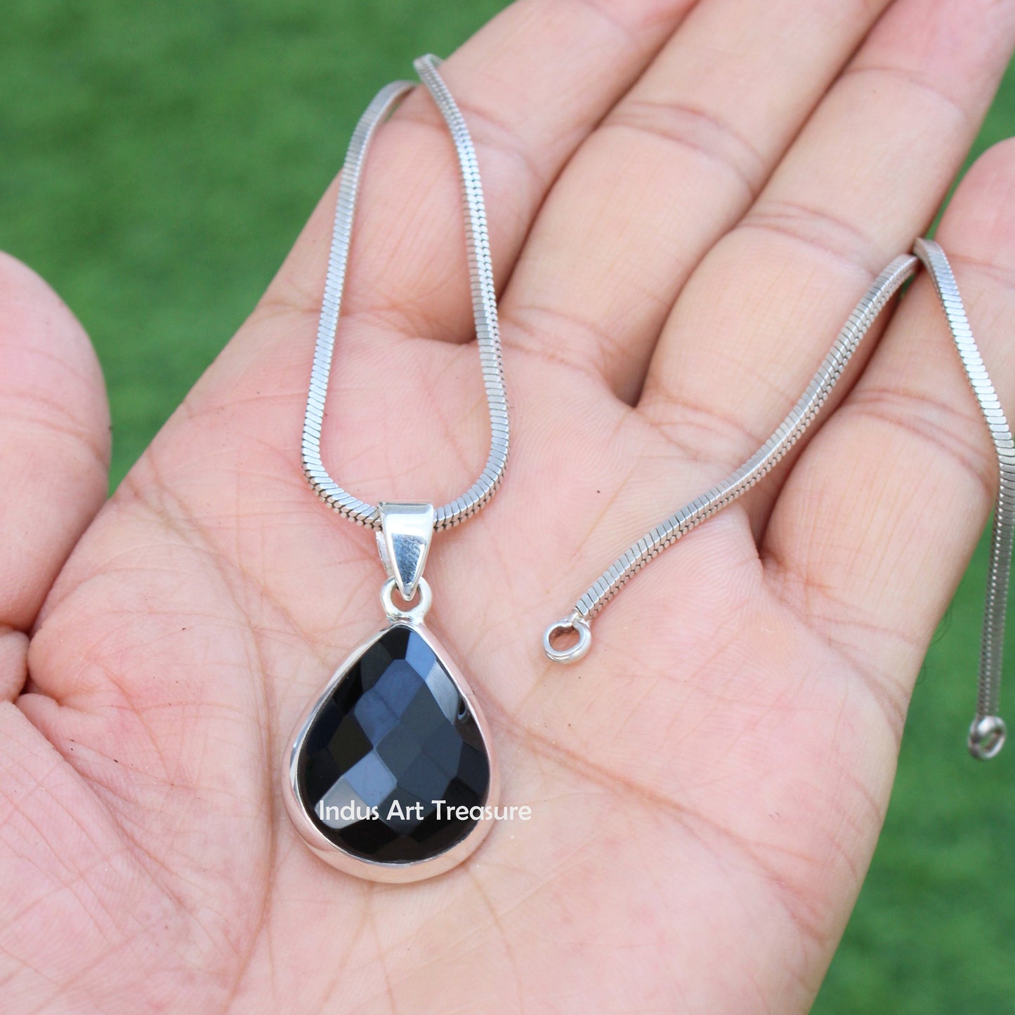 Black Onyx Statement Pendant