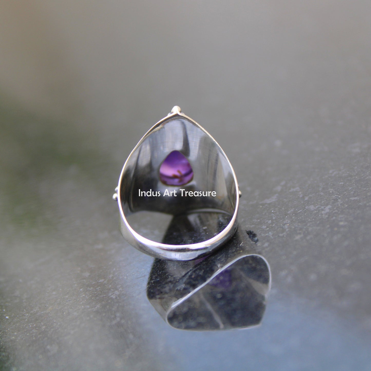 Amethyst Boho Ring