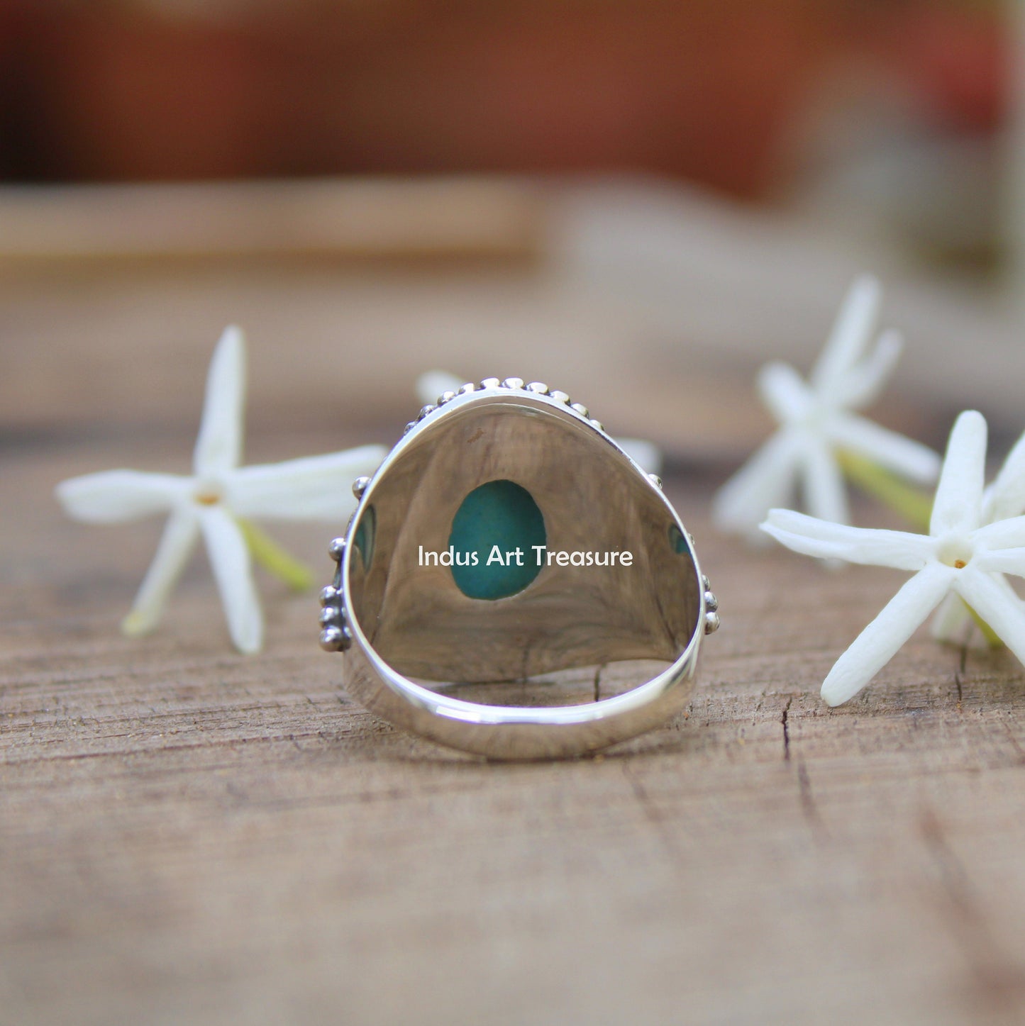 Blue Turquoise Boho Ring