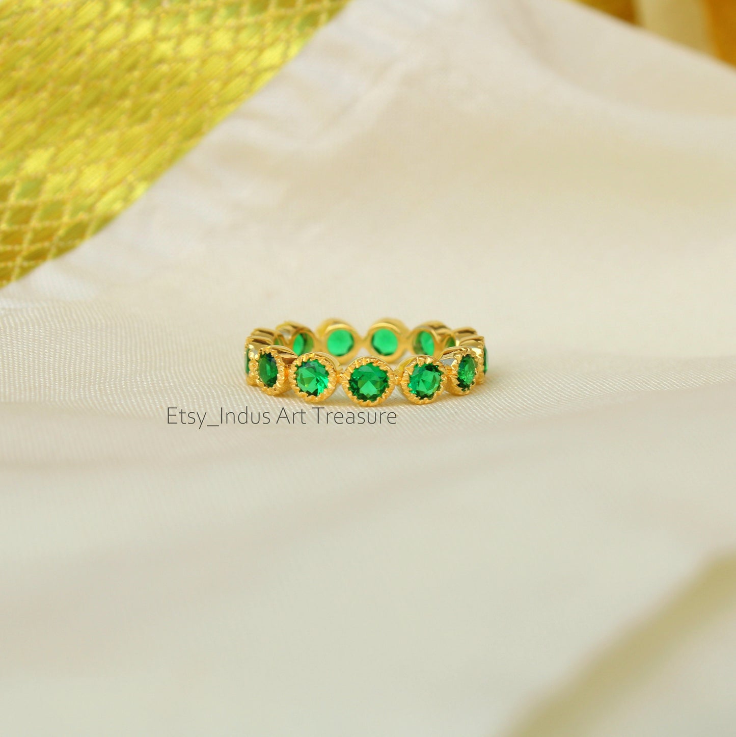 Tsavorite 18k Gold Plated Ring