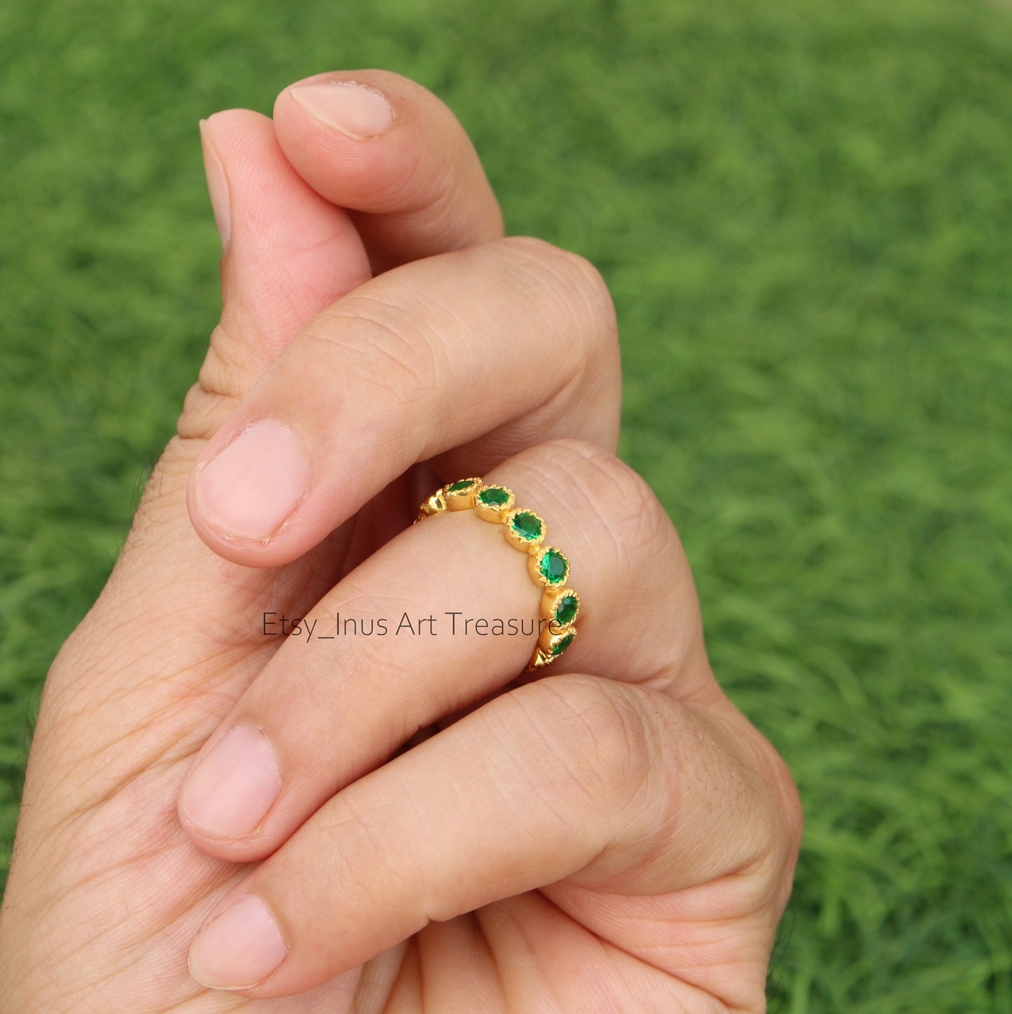 Tsavorite 18k Gold Plated Ring